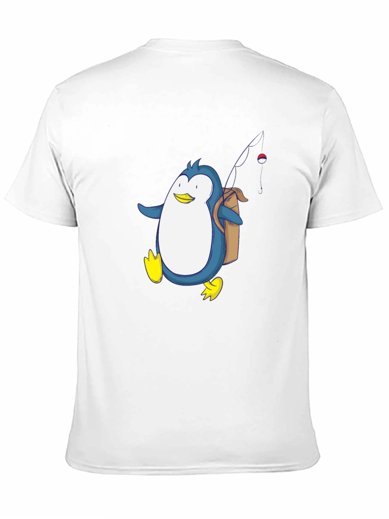 Penguin Fishing Trip T-Shirt - Fun Cartoon Design