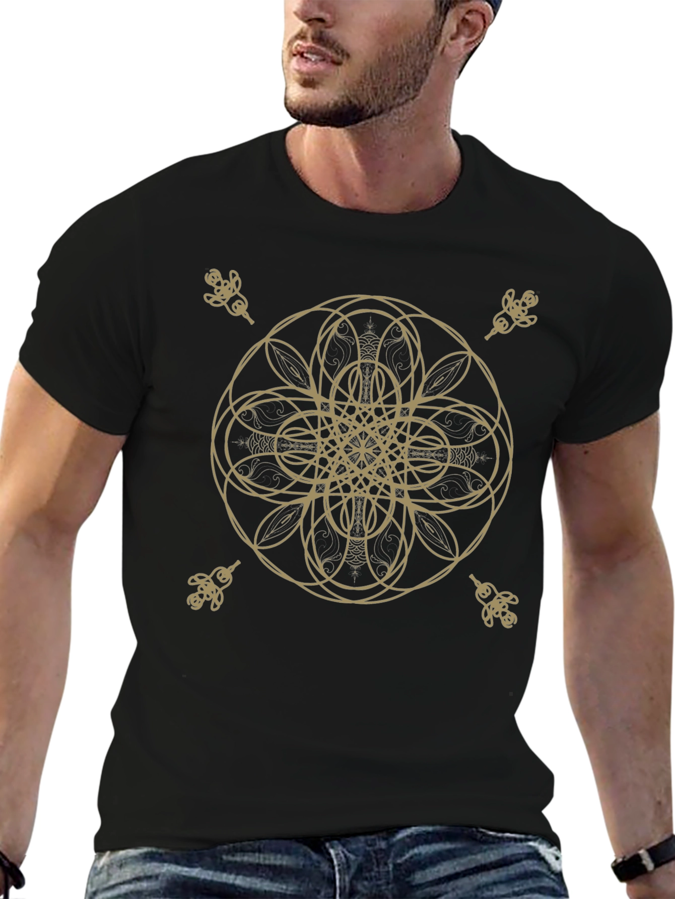 Geometric Mandala Graphic Tee - Stylish Comfort
