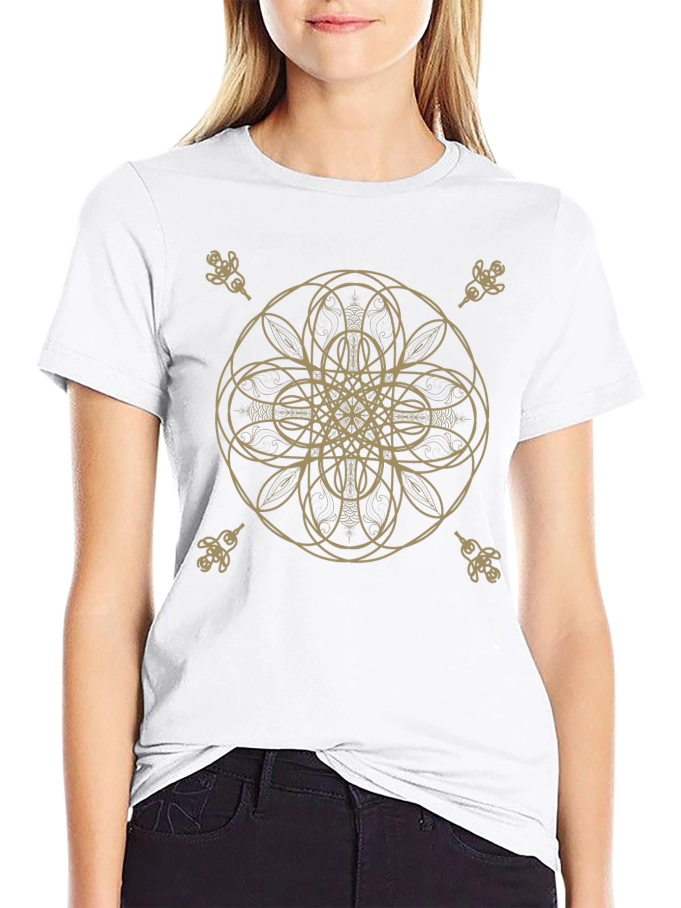 Geometric Mandala Graphic Tee - Stylish Comfort