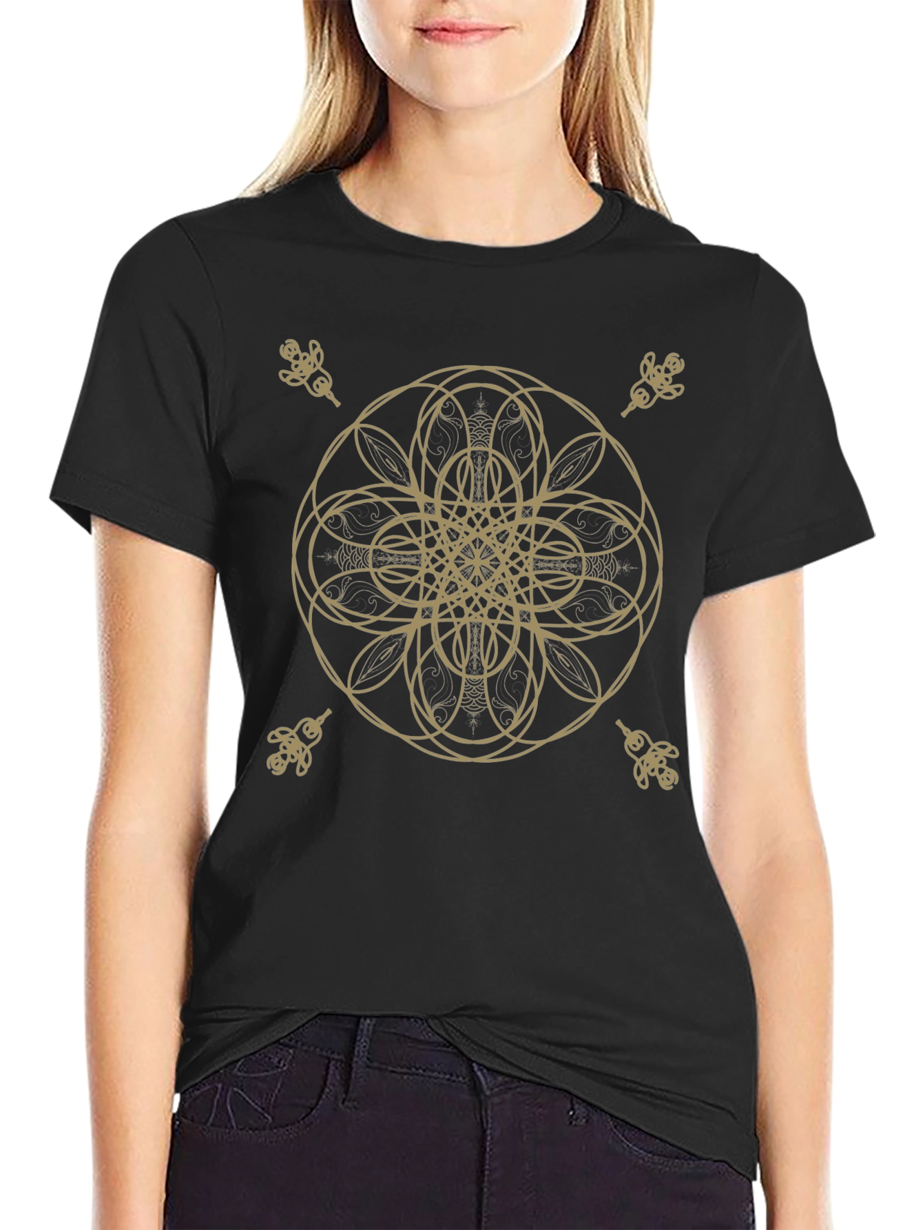 Geometric Mandala Graphic Tee - Stylish Comfort