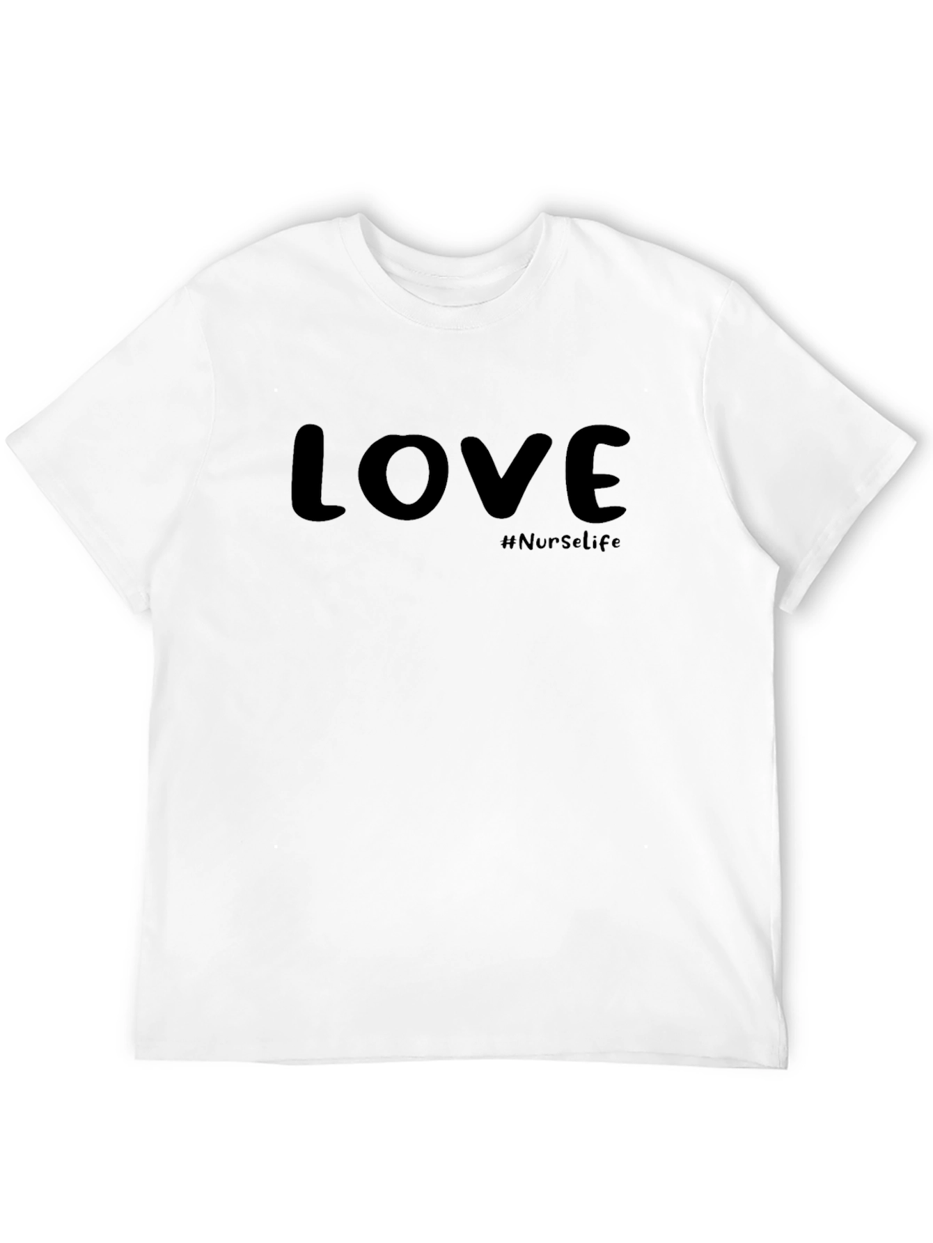 LOVE #NurseLife Black Graphic T-Shirt