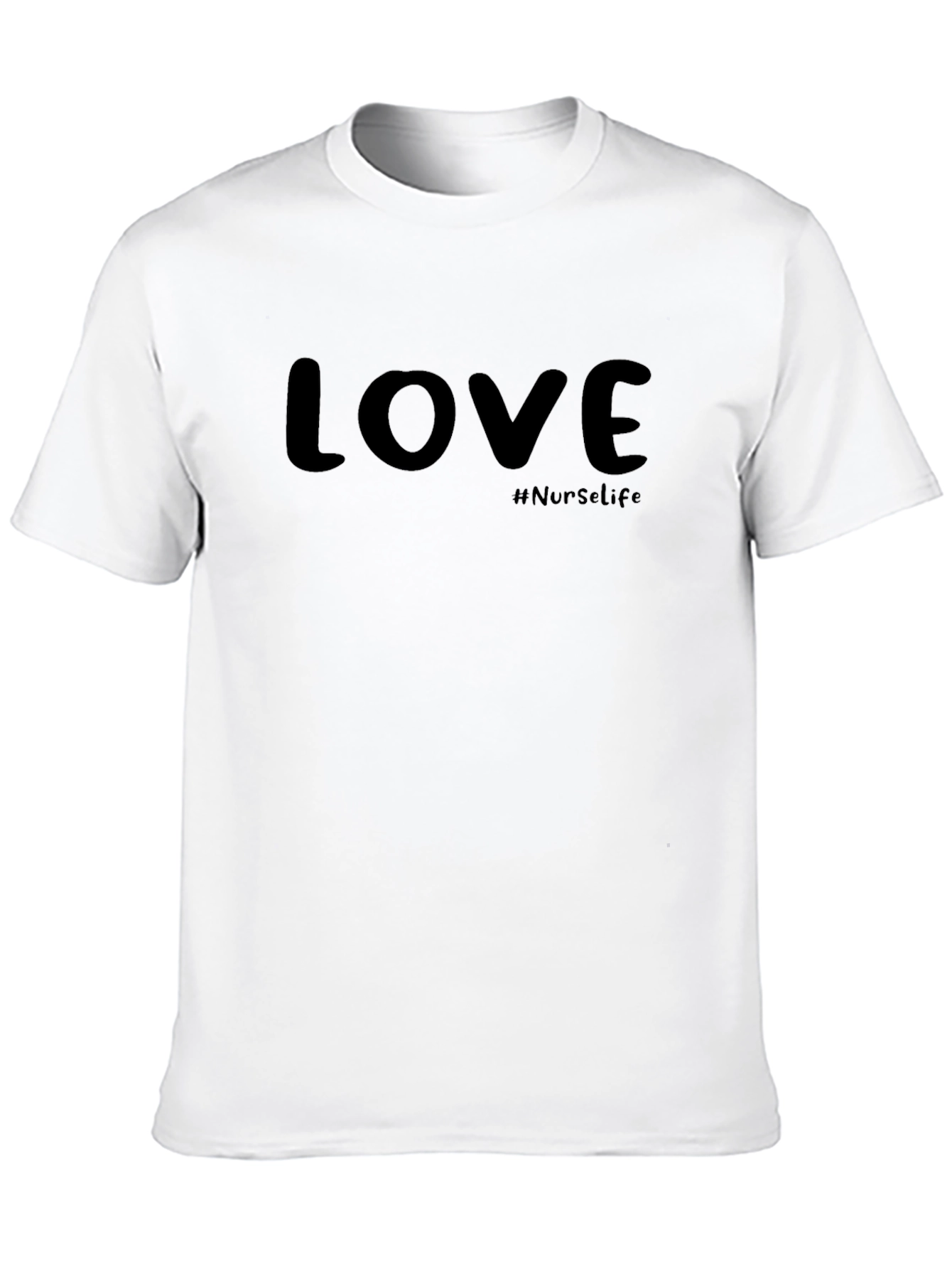 LOVE #NurseLife Black Graphic T-Shirt