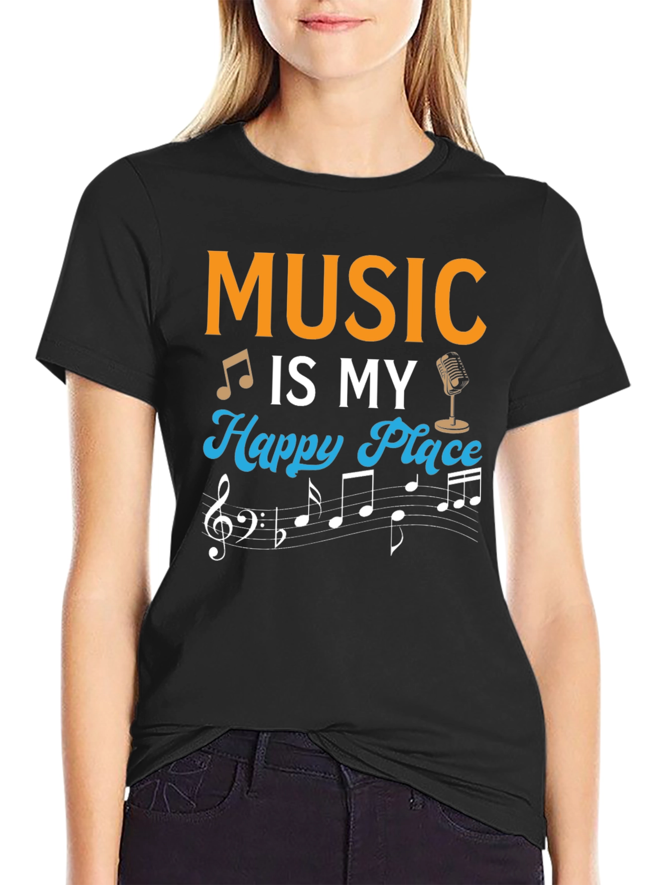 Music Is My Happy Place T-Shirt