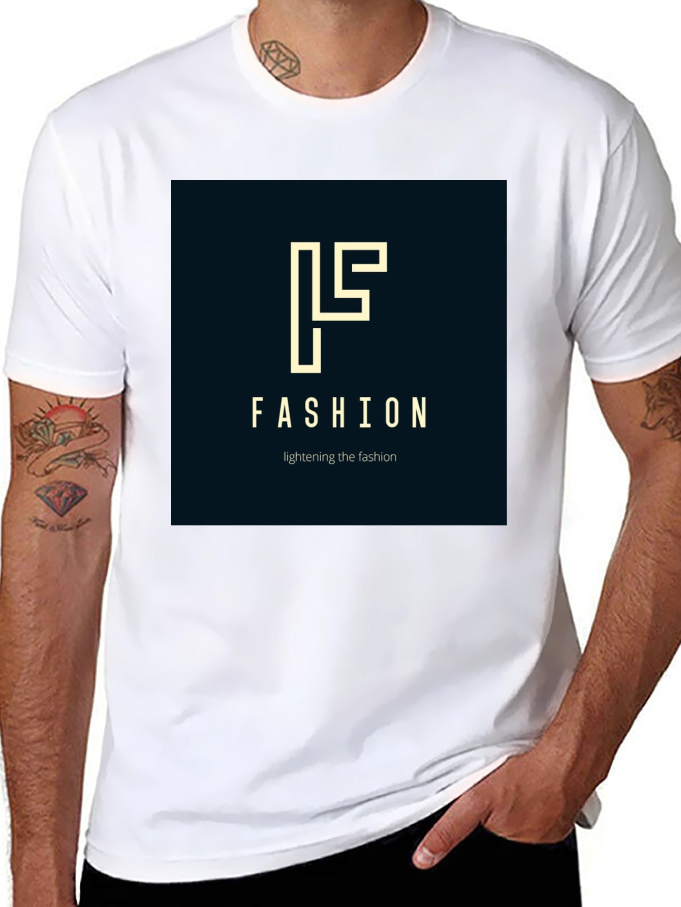 Fashion Logo Black T-Shirt - Stylish Modern Design