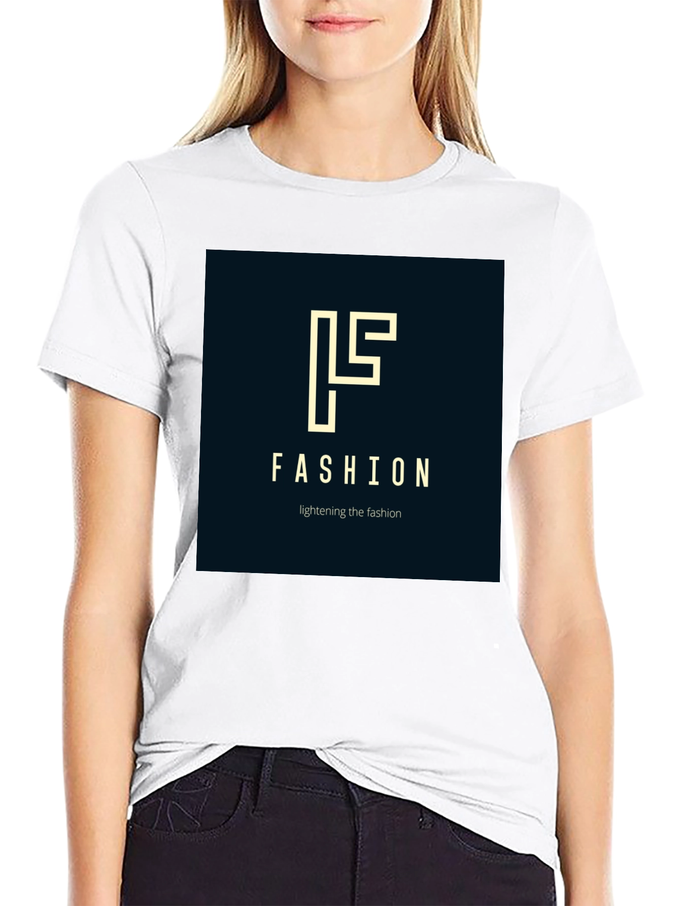 Fashion Logo Black T-Shirt - Stylish Modern Design