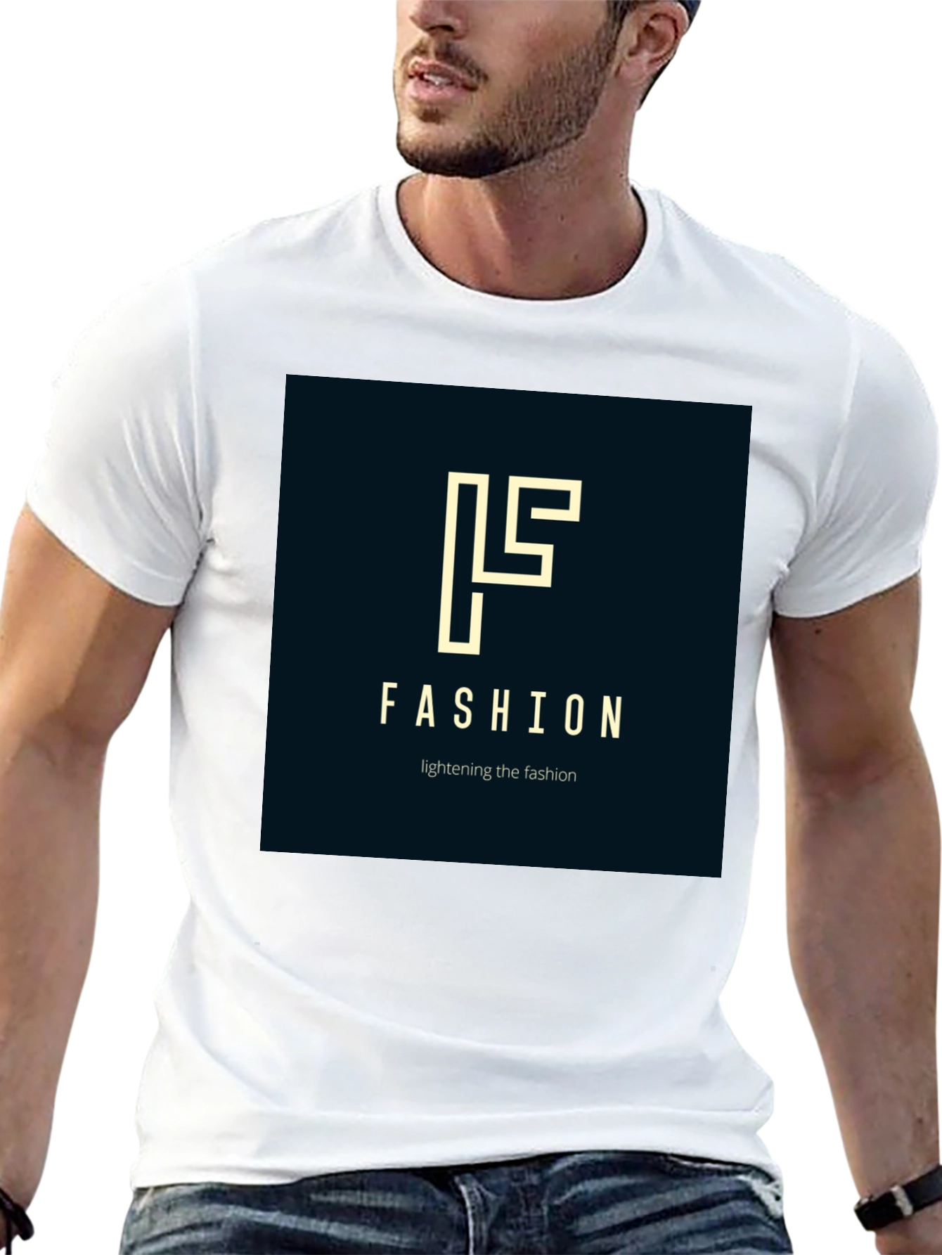 Fashion Logo Black T-Shirt - Stylish Modern Design