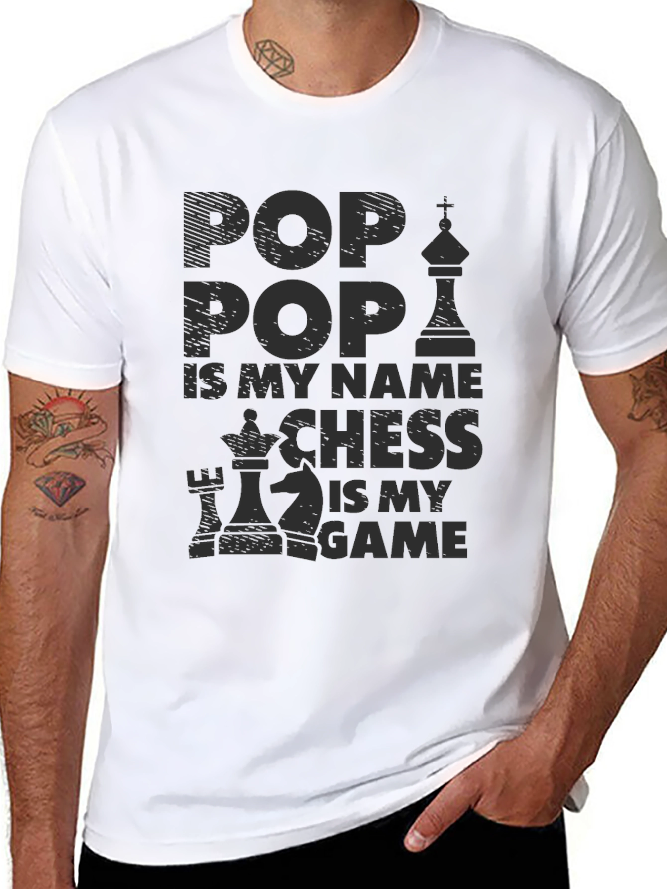 Pop Pop Chess Game T-Shirt