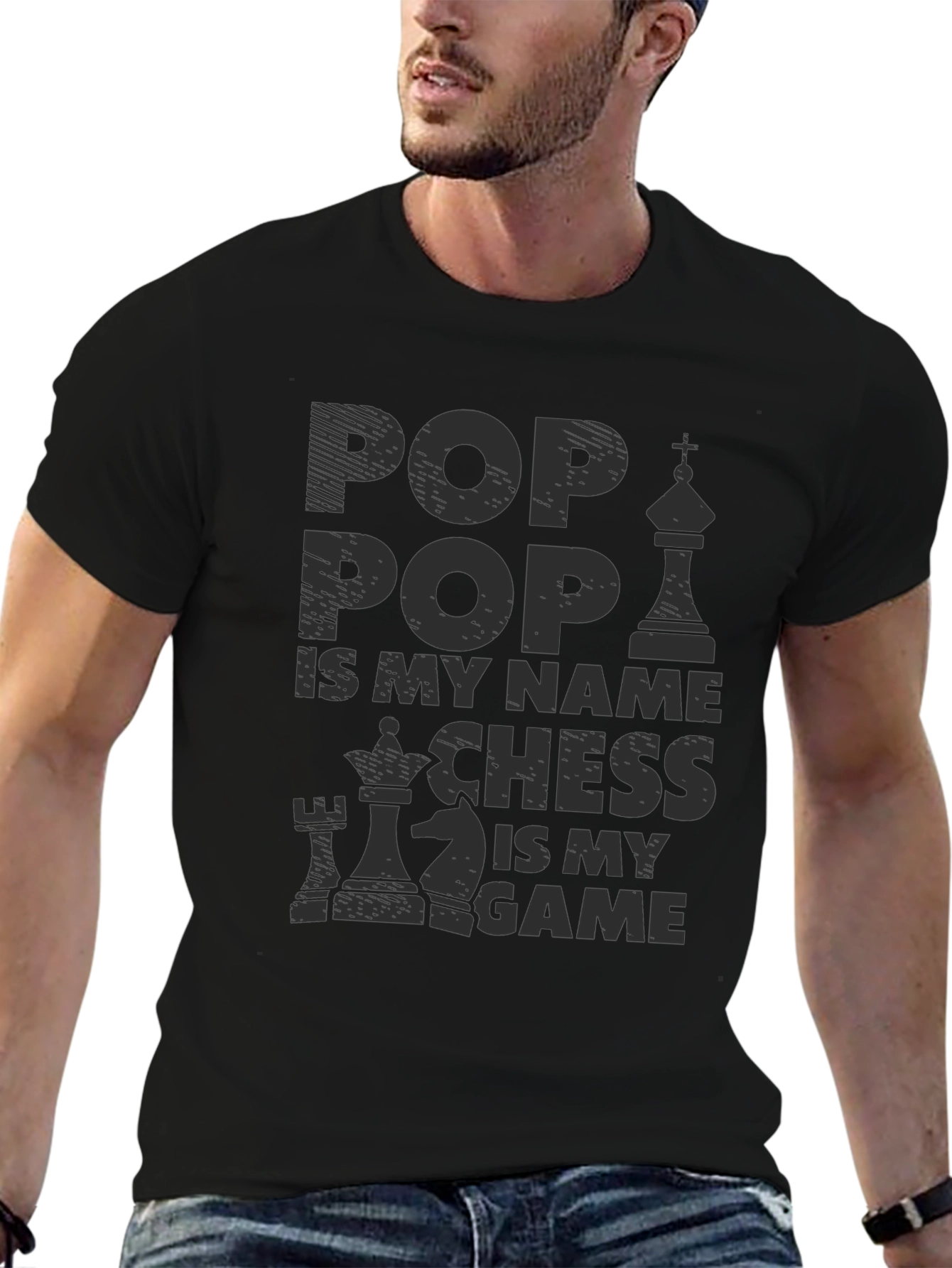 Pop Pop Chess Game T-Shirt