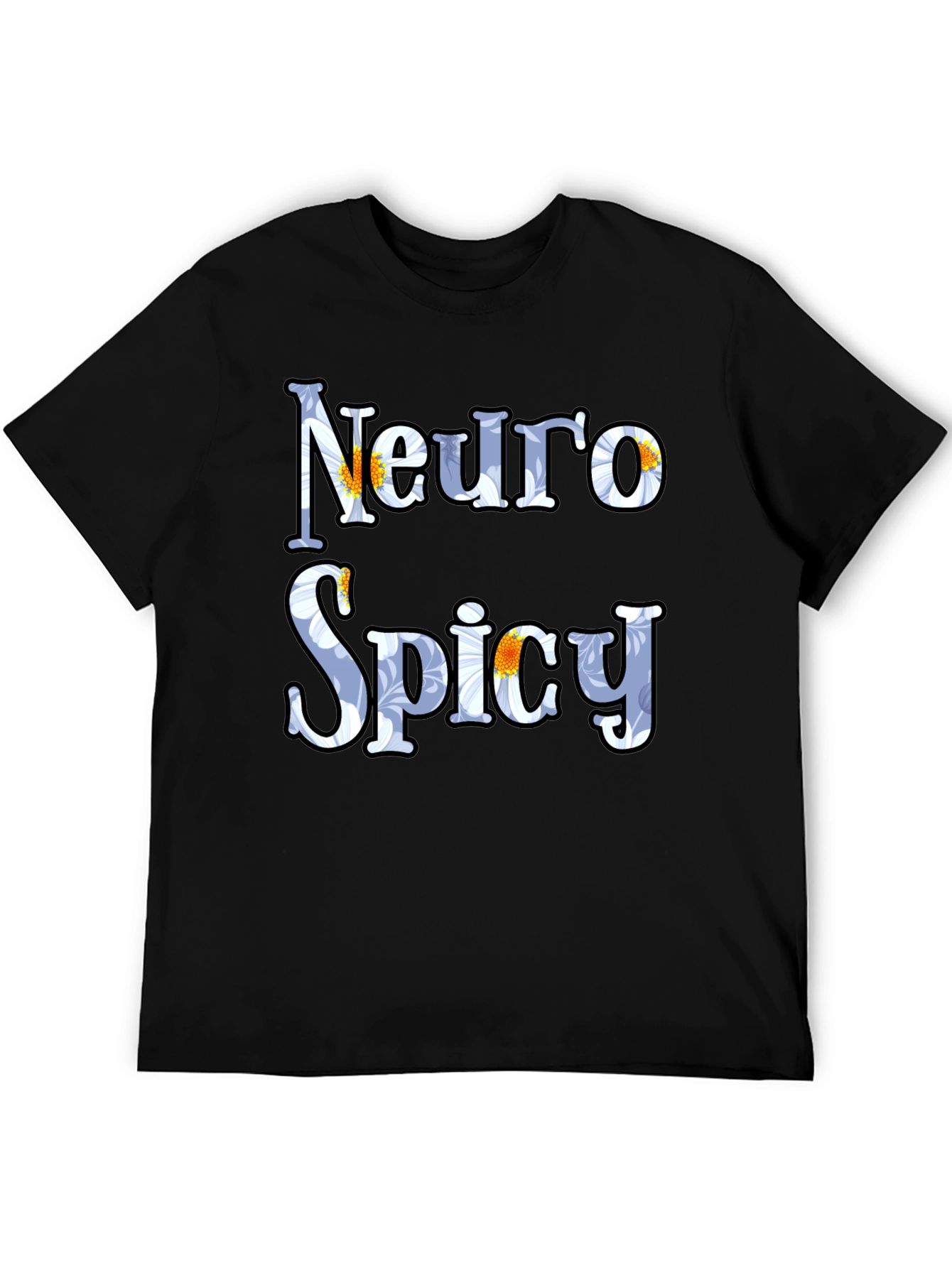 Neuro Spicy Floral T-Shirt - Black