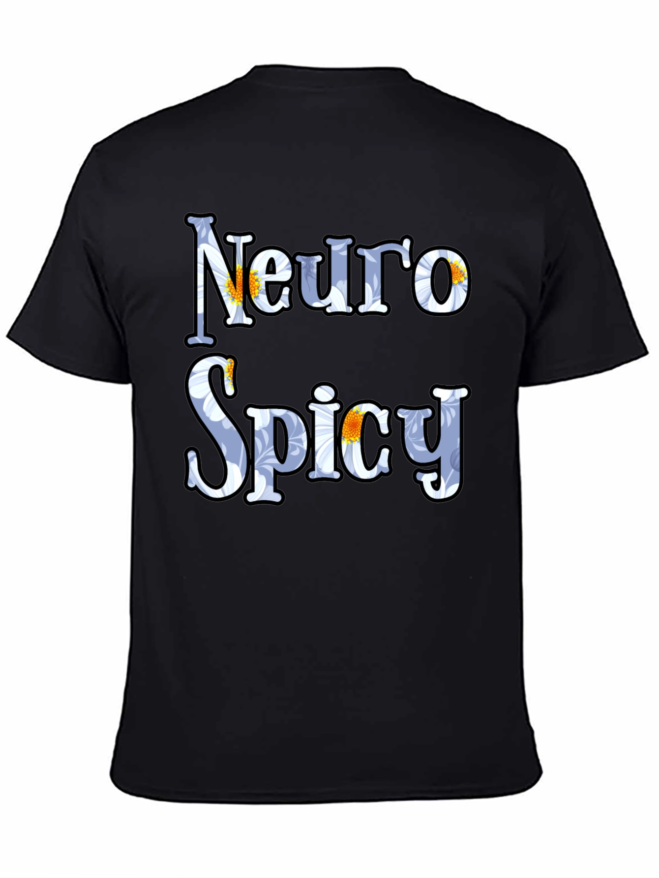 Neuro Spicy Floral T-Shirt - Black