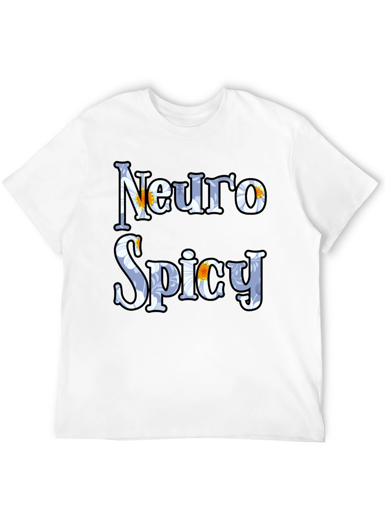 Neuro Spicy Floral T-Shirt - Black