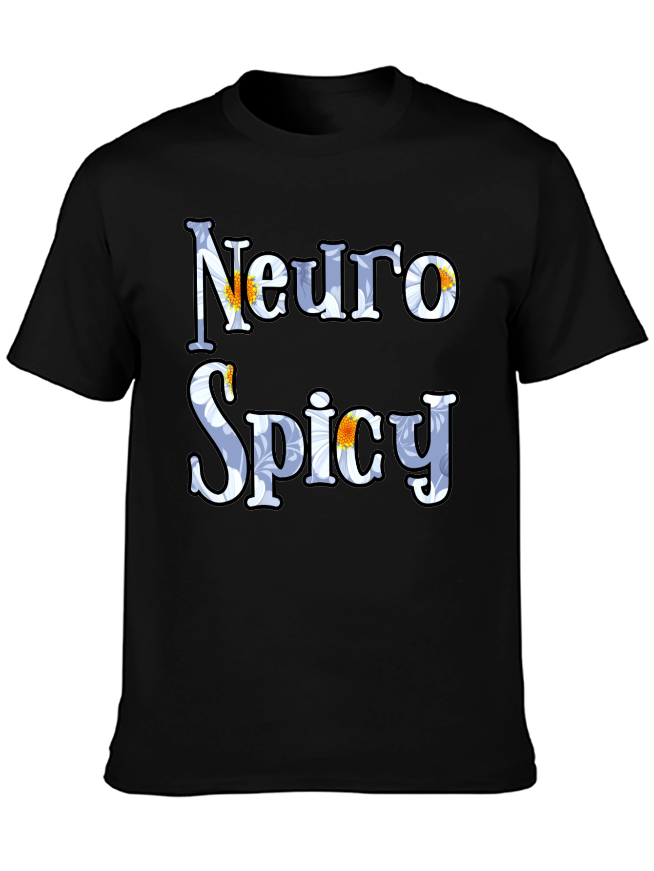 Neuro Spicy Floral T-Shirt - Black