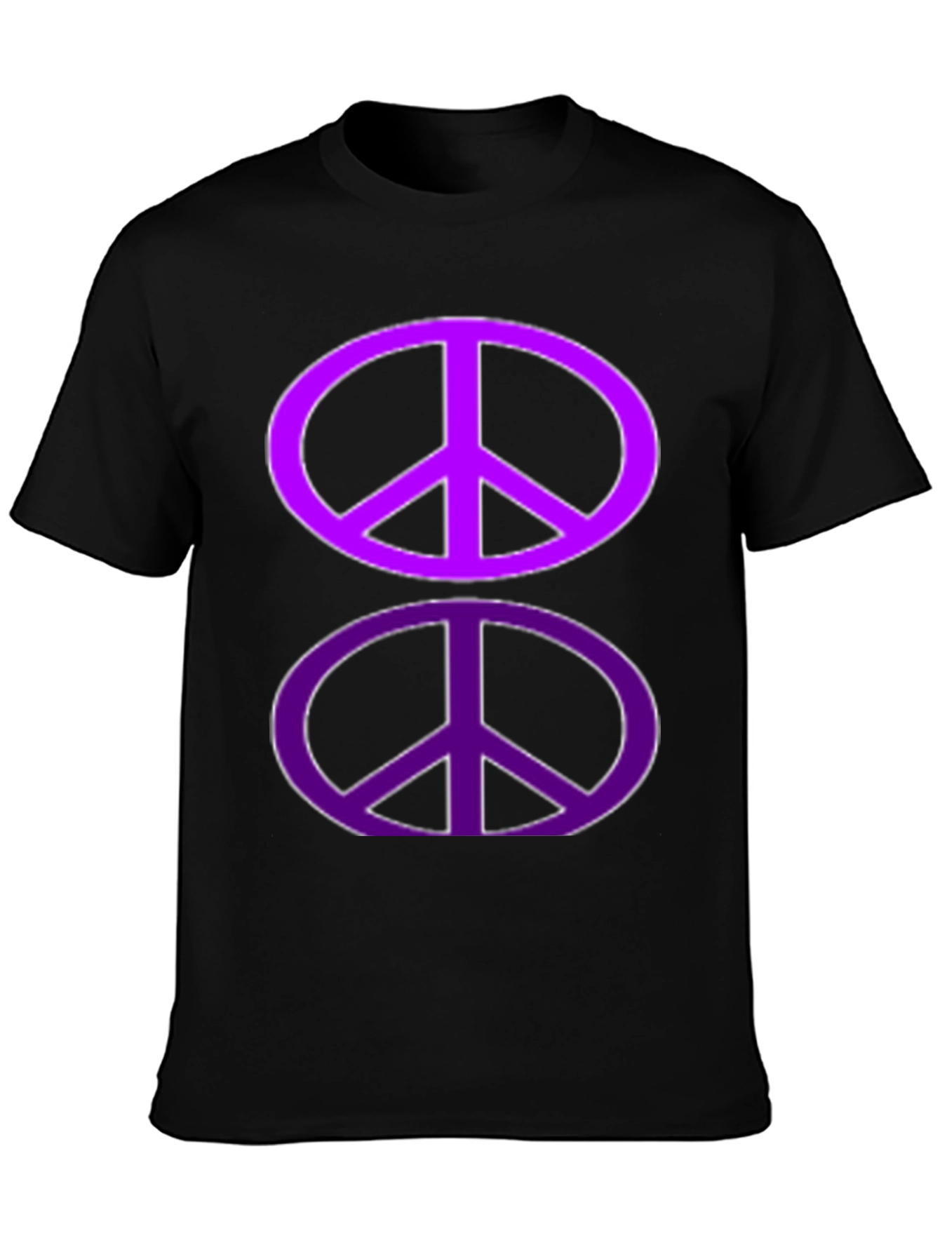 Peace Sign Graphic Tee - Black