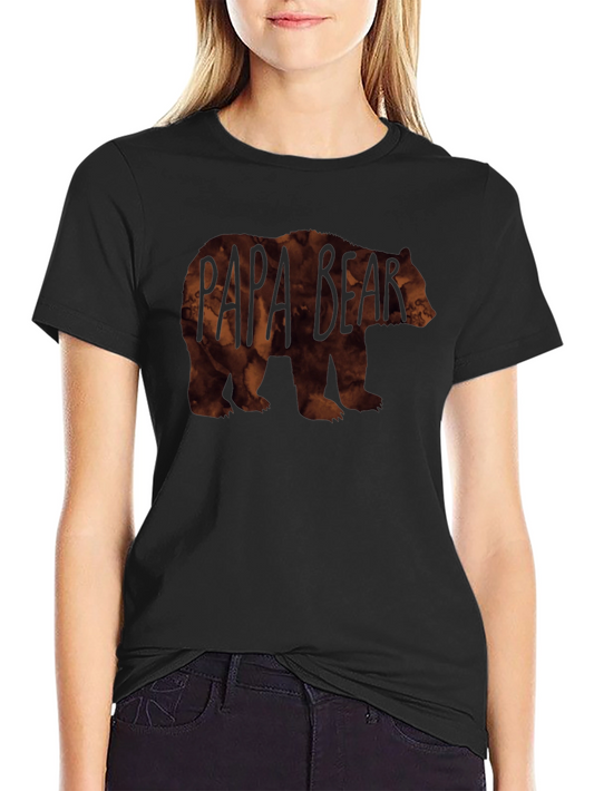 Papa Bear T-Shirt - Mens Black Crew Neck Tee