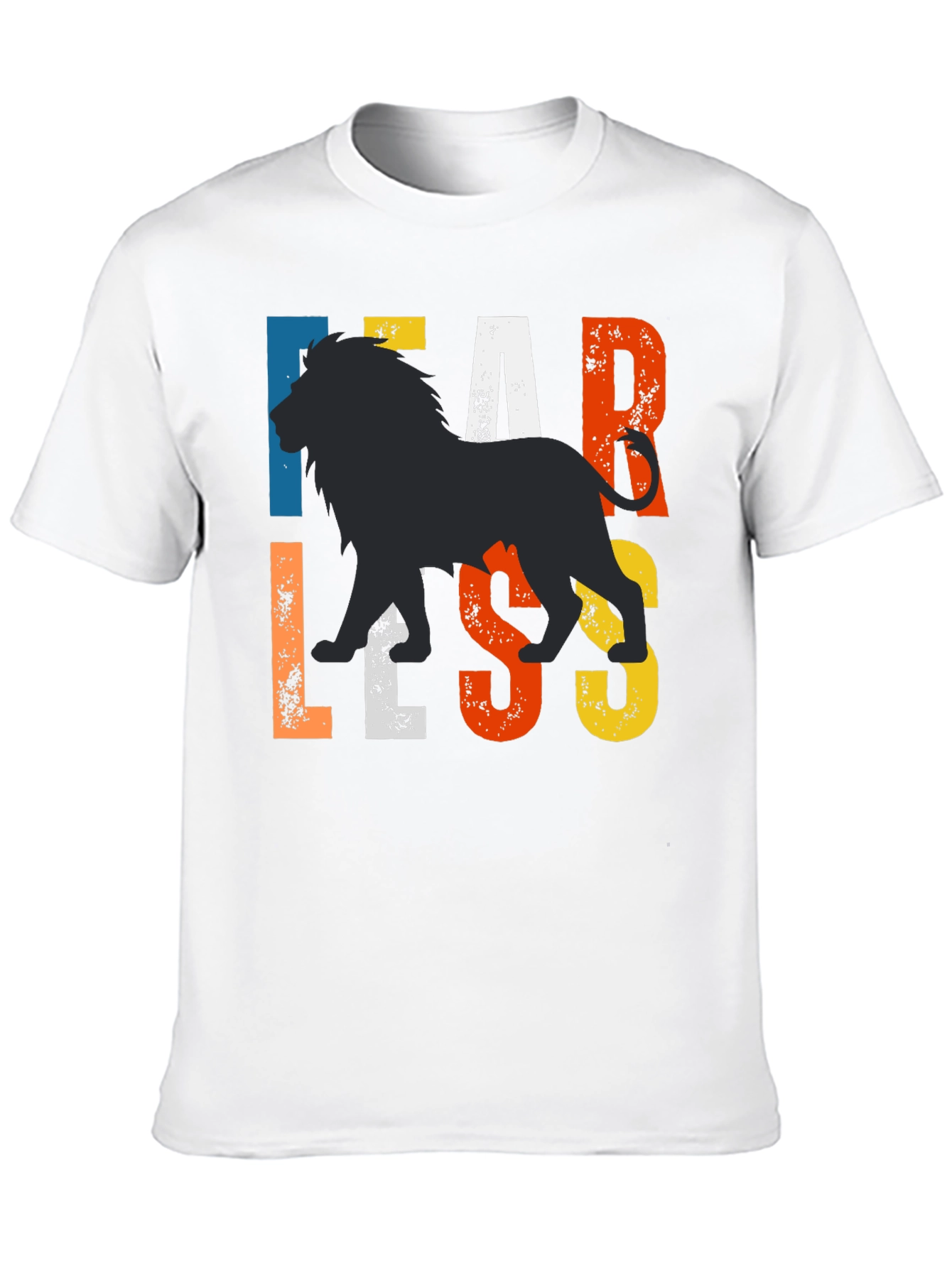 Fearless Lion Graphic Tee - Mens Black T-Shirt