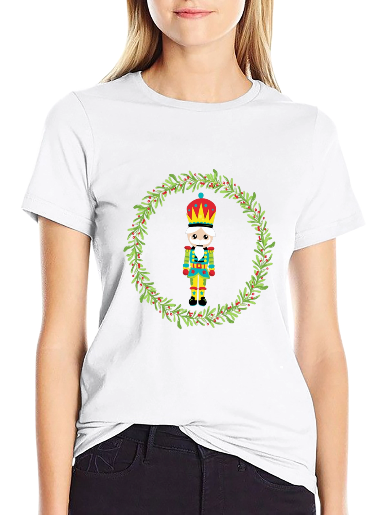 Festive Nutcracker Wreath Graphic Tee