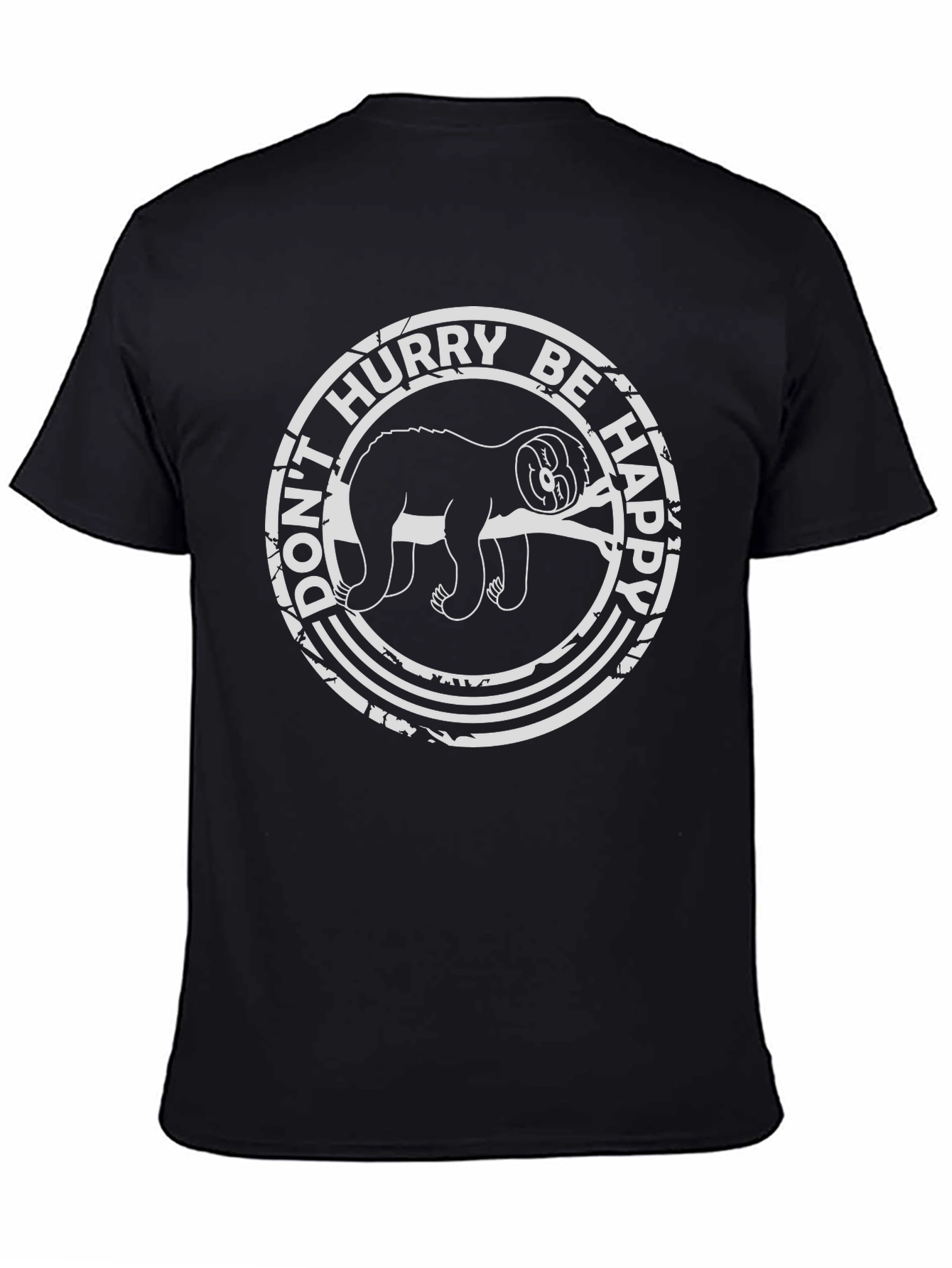 Dont Hurry Be Happy Sloth Graphic Tee