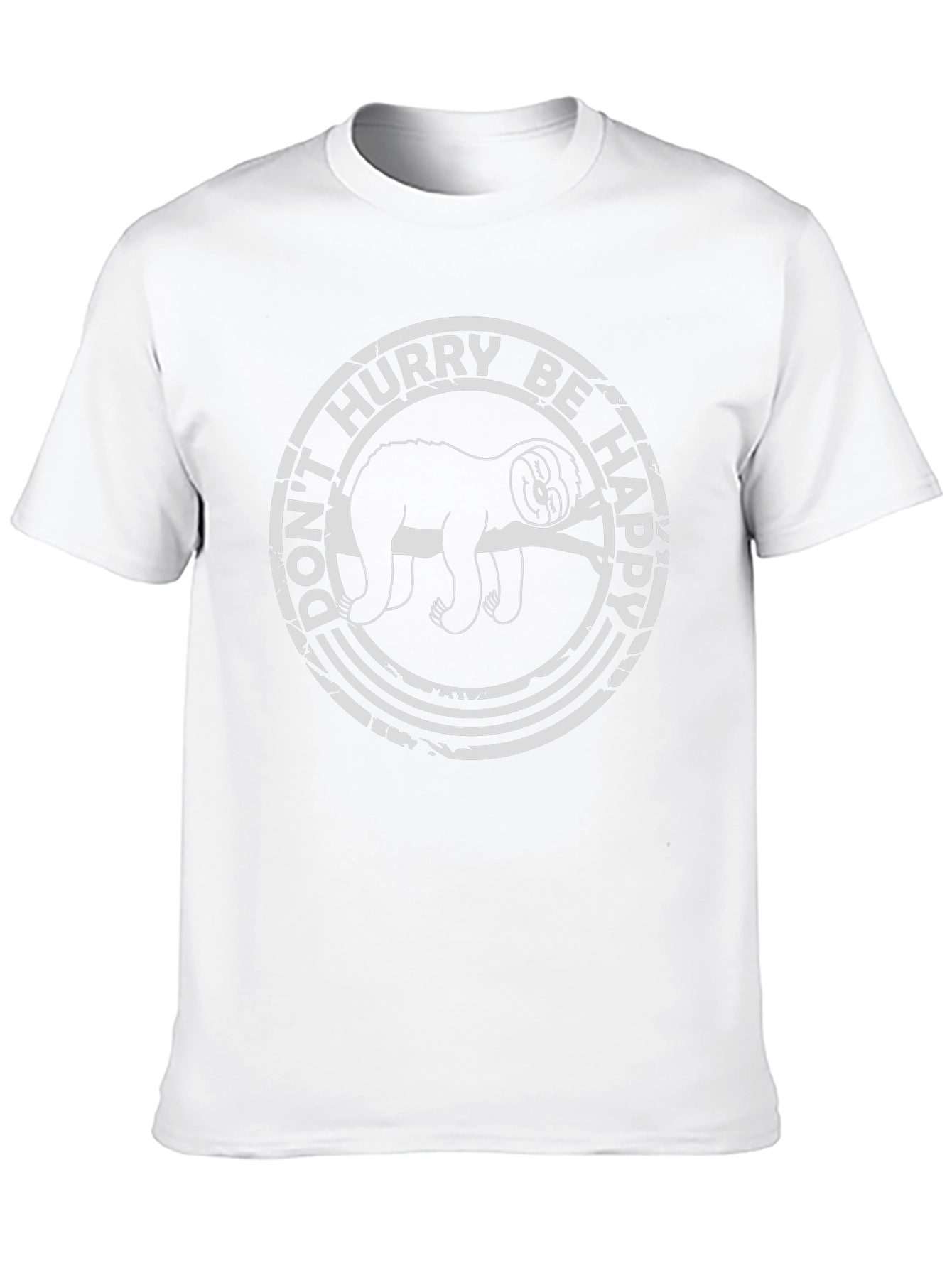 Dont Hurry Be Happy Sloth Graphic Tee