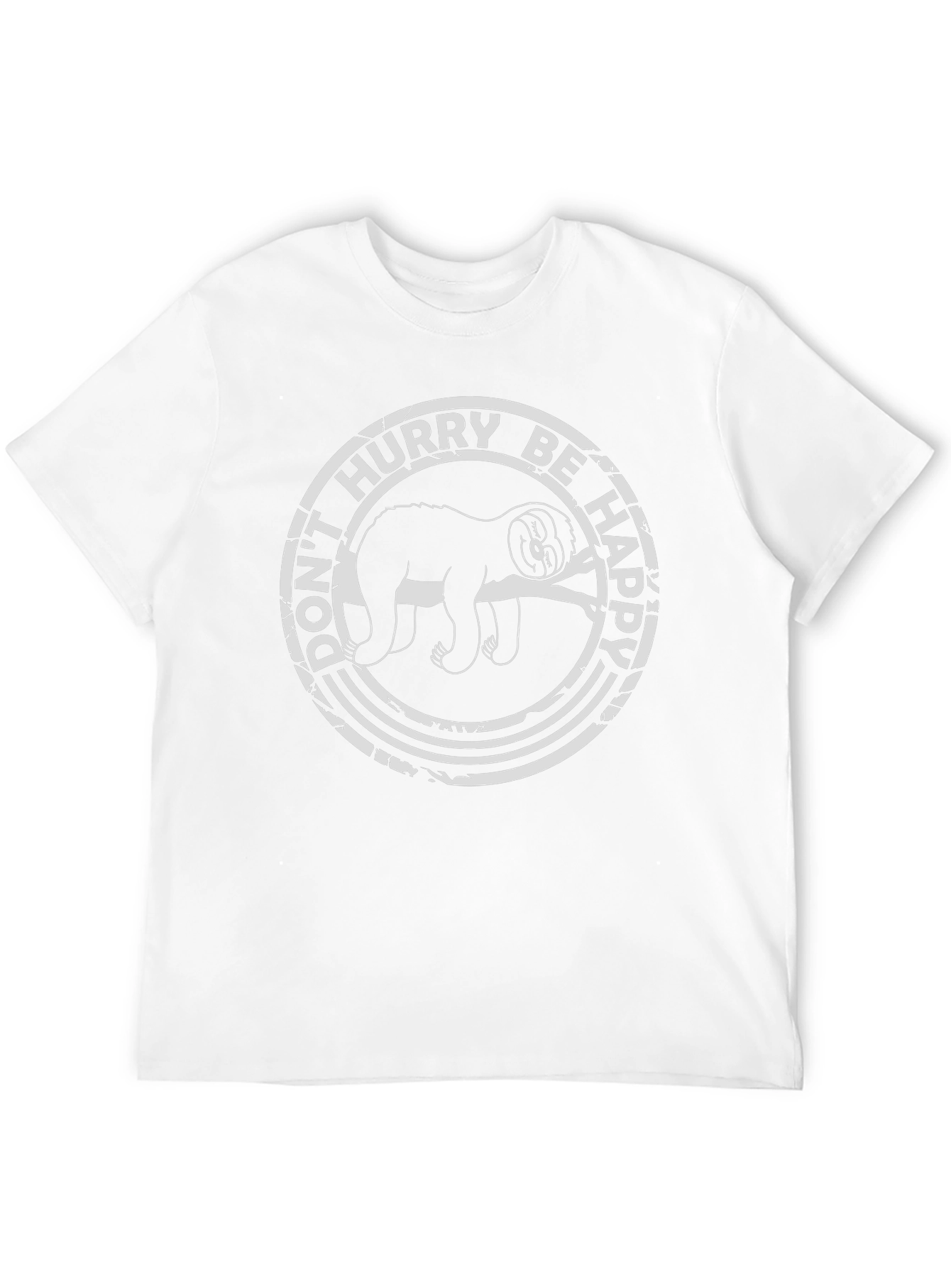 Dont Hurry Be Happy Sloth Graphic Tee