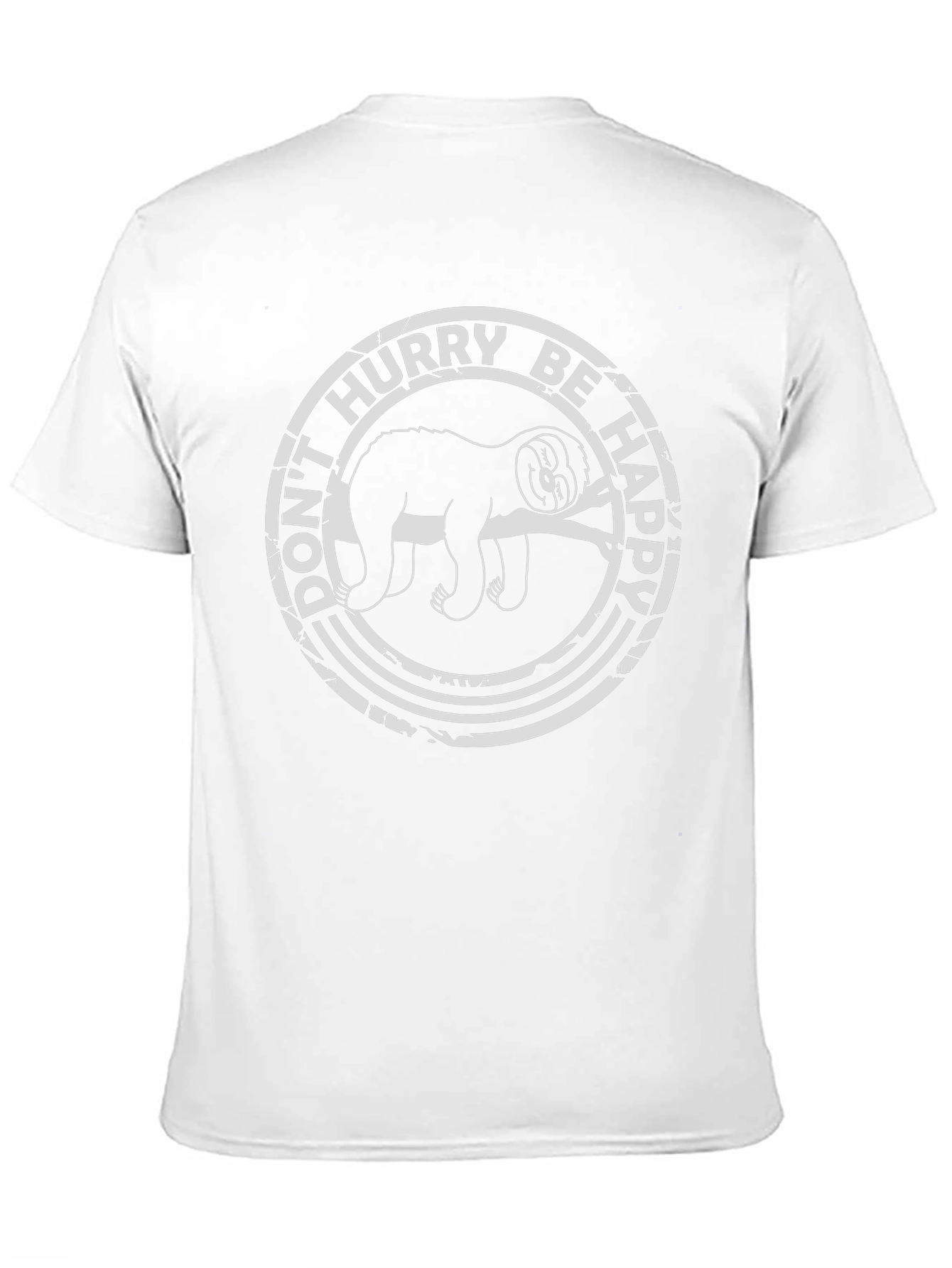 Dont Hurry Be Happy Sloth Graphic Tee