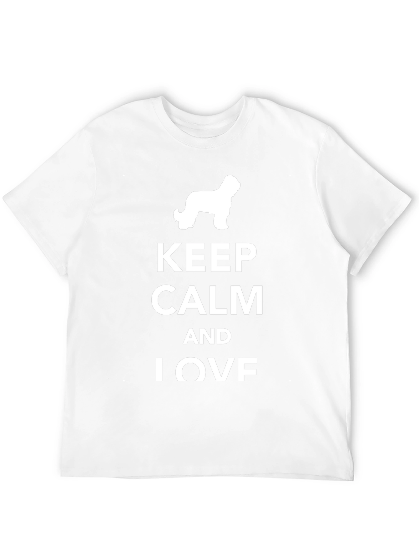 Keep Calm & Love T-Shirt - Black Crew Neck