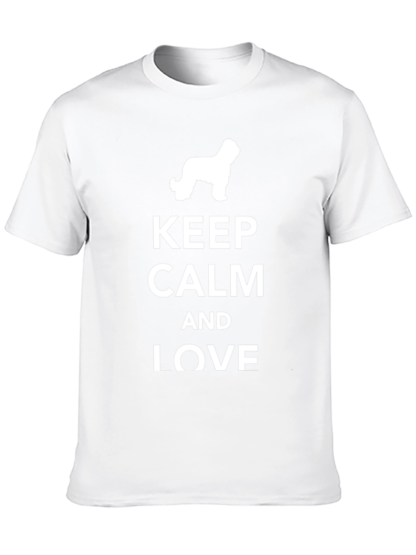 Keep Calm & Love T-Shirt - Black Crew Neck