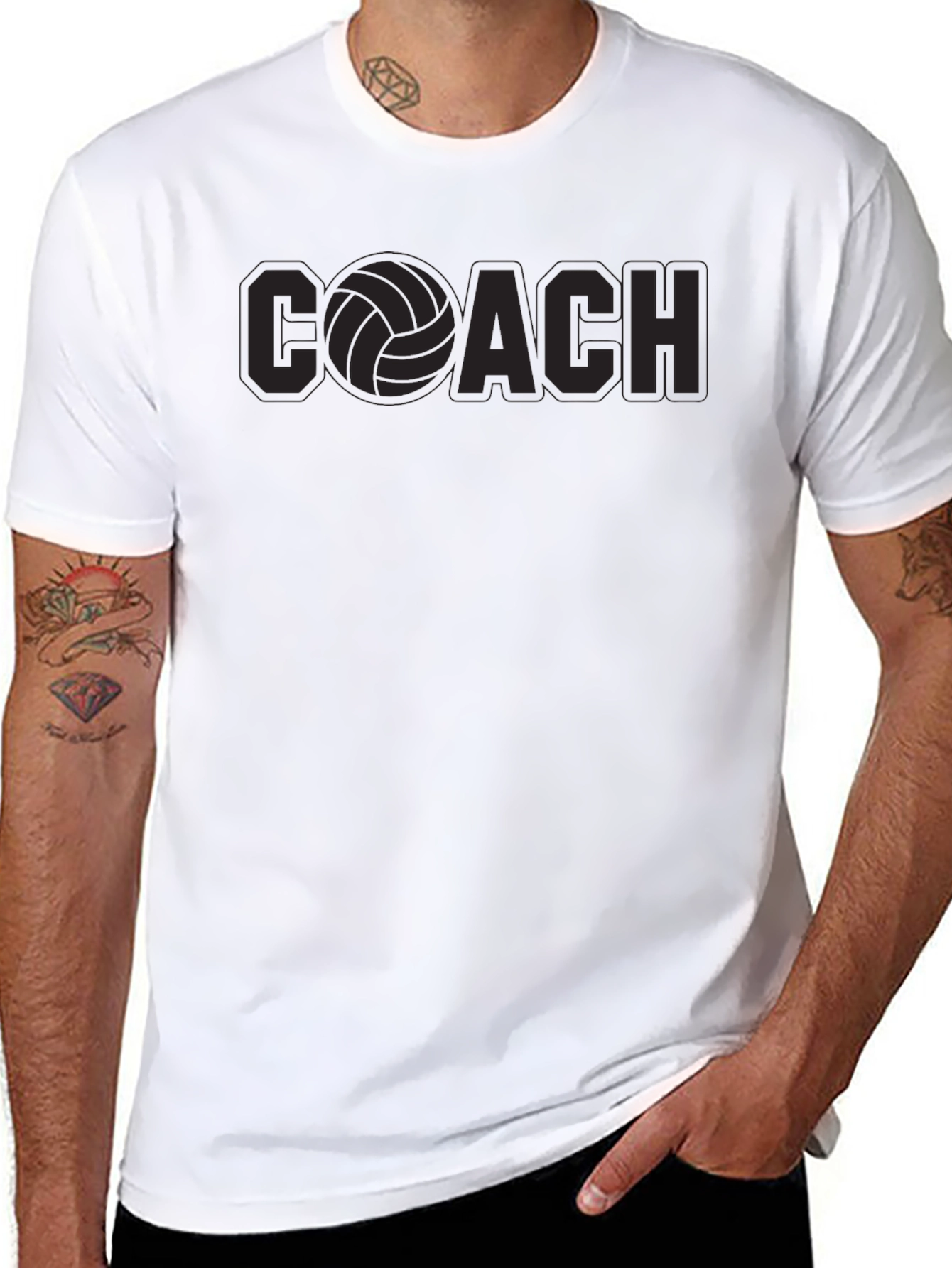 Volleyball Coach Graphic T-Shirt