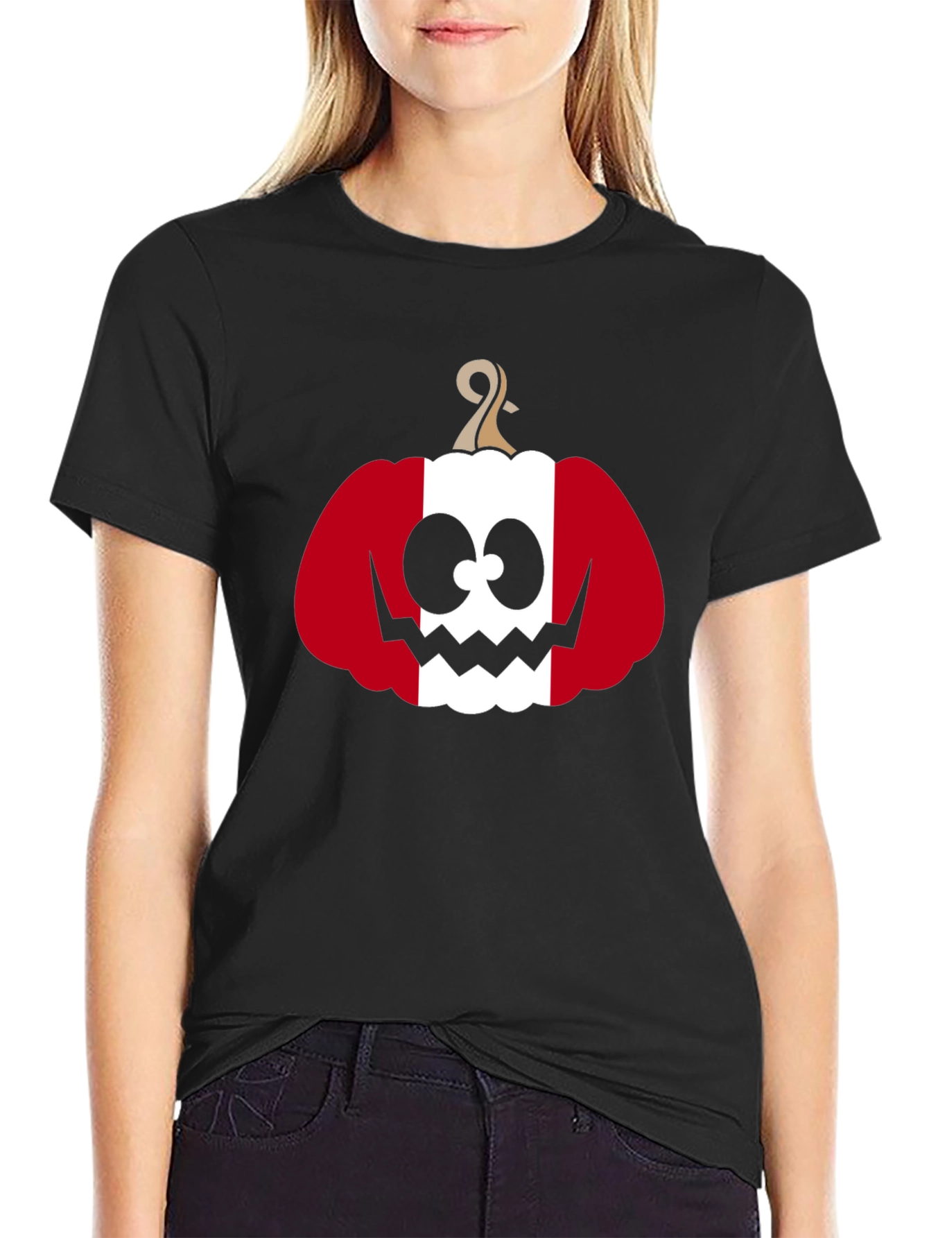 Halloween Peruvian Pumpkin Mens Black T-shirt