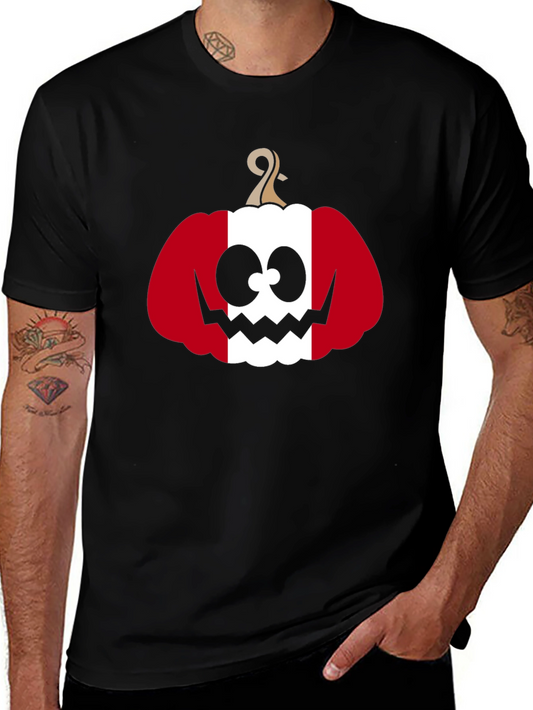 Halloween Peruvian Pumpkin Mens Black T-shirt