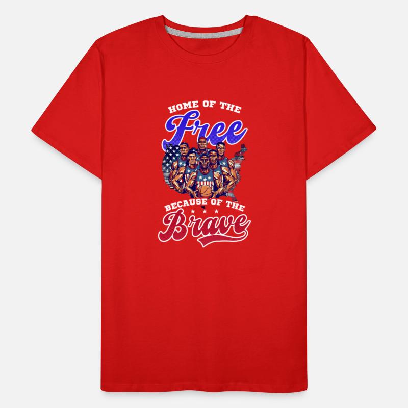 4th Of July Basketball Home Of Free Because Brave