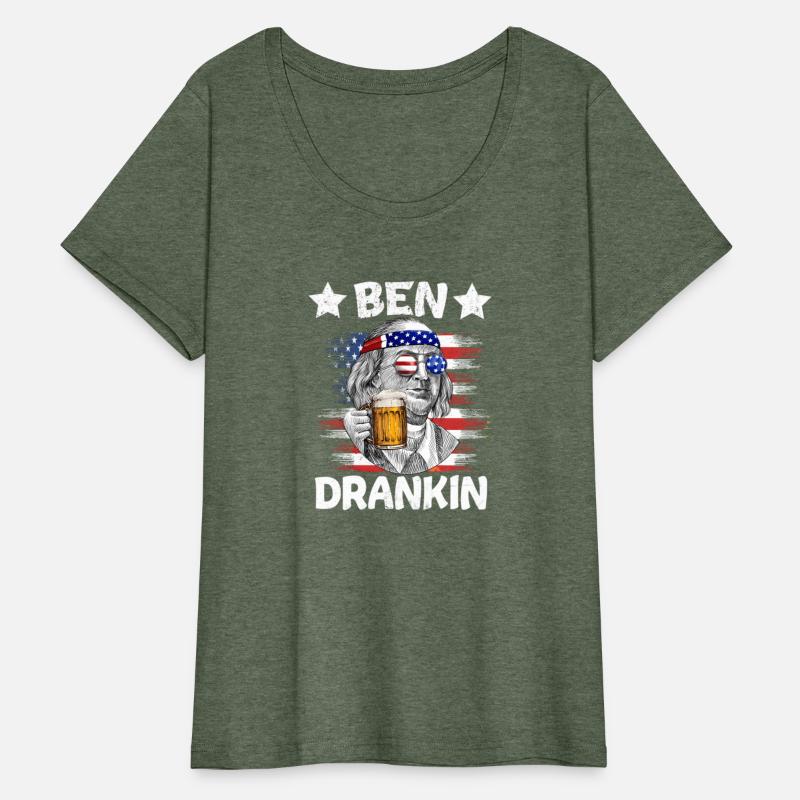 4Th Of July Ben Drankin Drinking Beer Benjamin