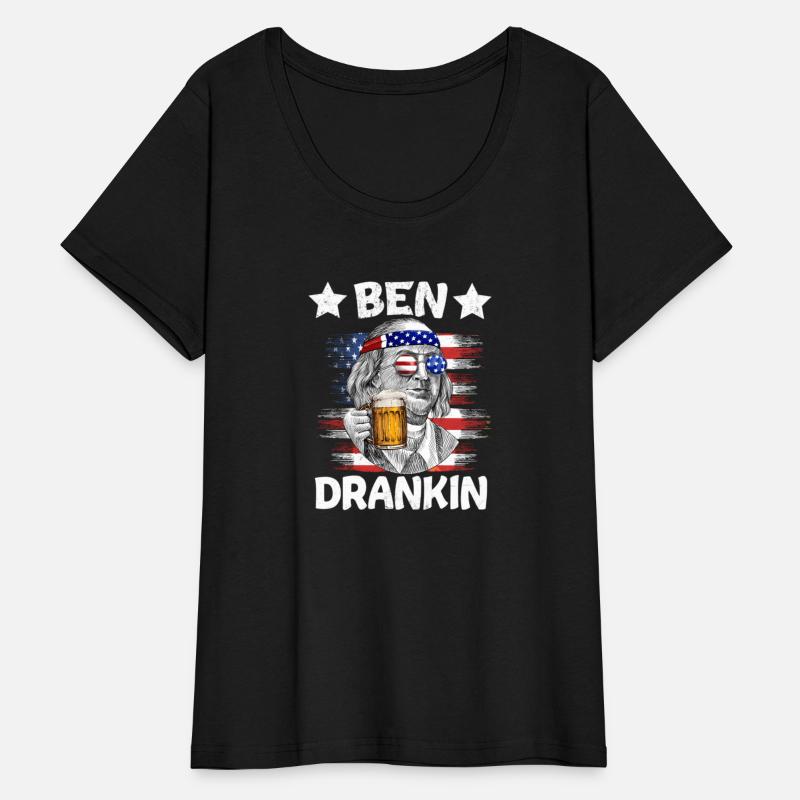 4Th Of July Ben Drankin Drinking Beer Benjamin