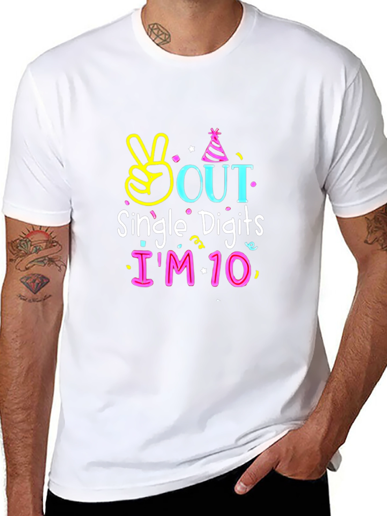 10th Birthday T-Shirt Single Digits Out