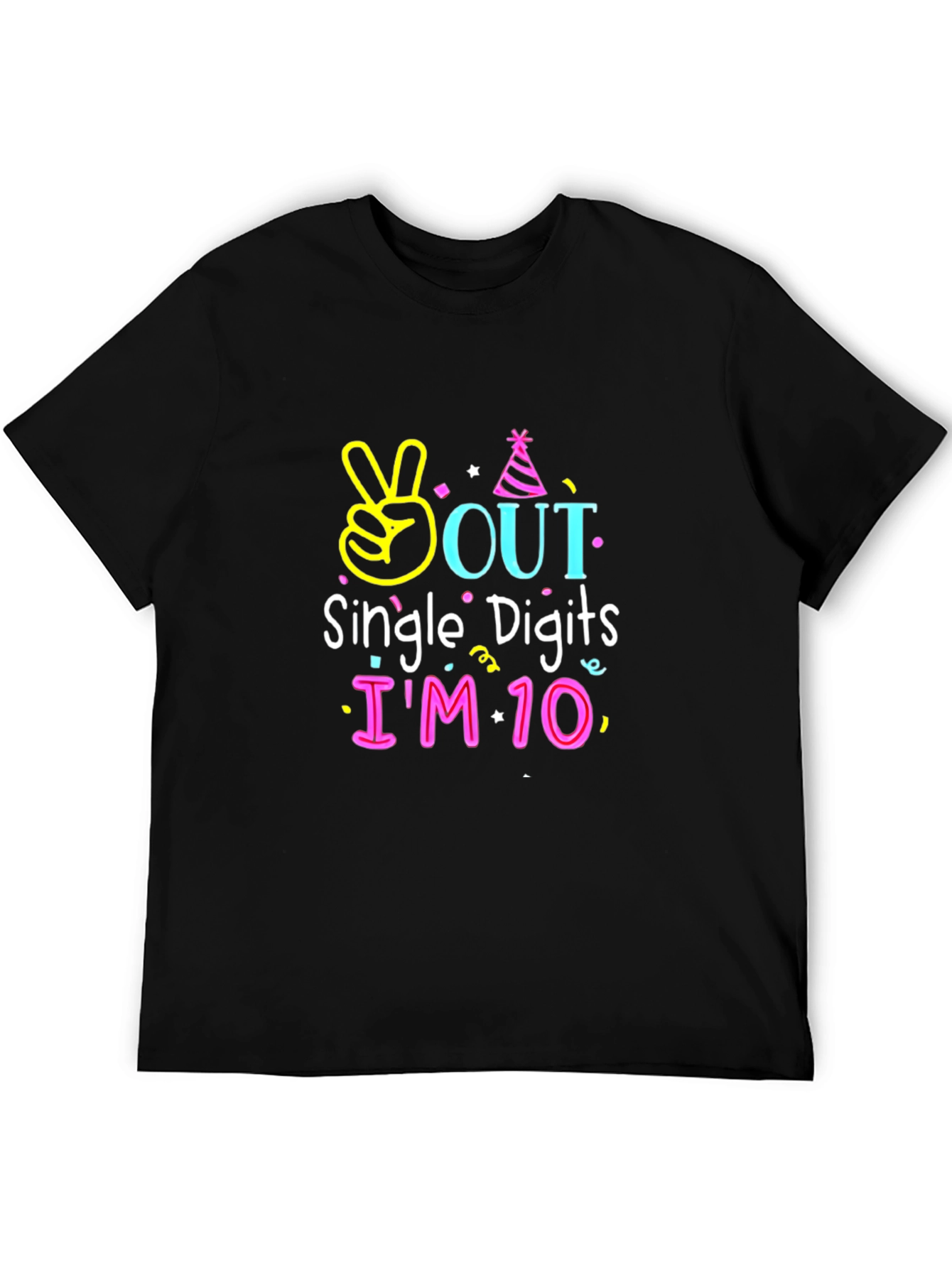 10th Birthday T-Shirt Single Digits Out