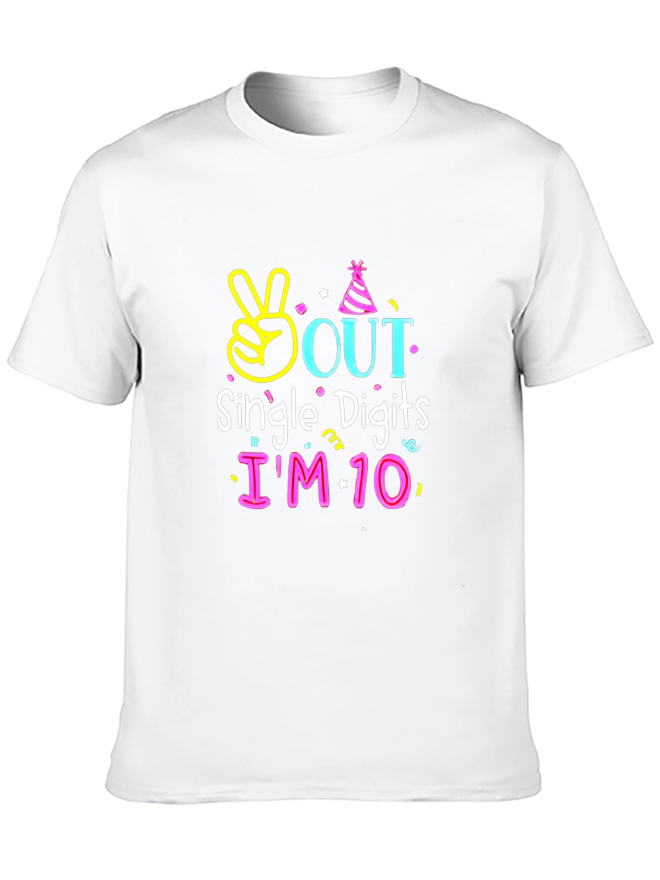 10th Birthday T-Shirt Single Digits Out
