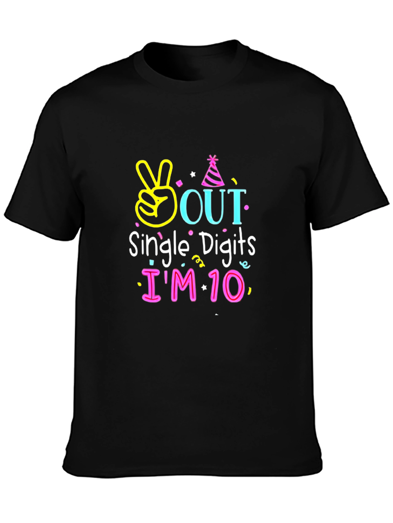 10th Birthday T-Shirt Single Digits Out