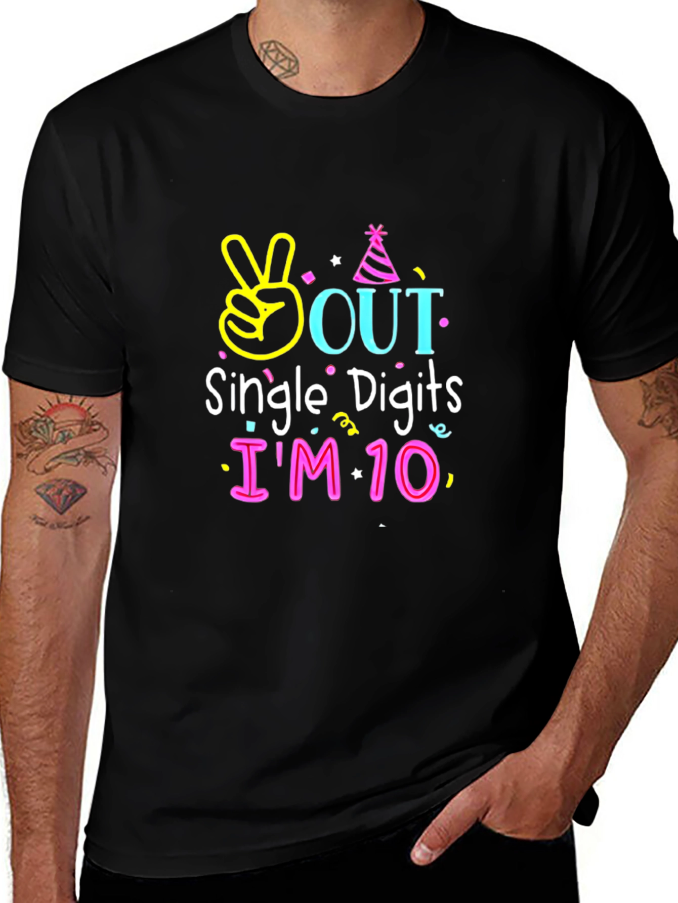 10th Birthday T-Shirt Single Digits Out