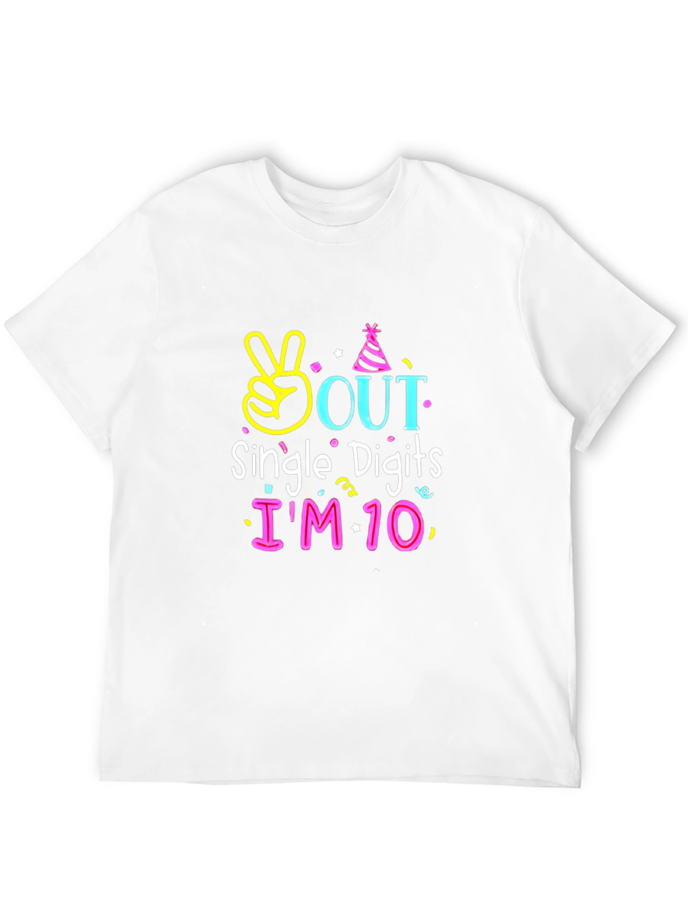 10th Birthday T-Shirt Single Digits Out