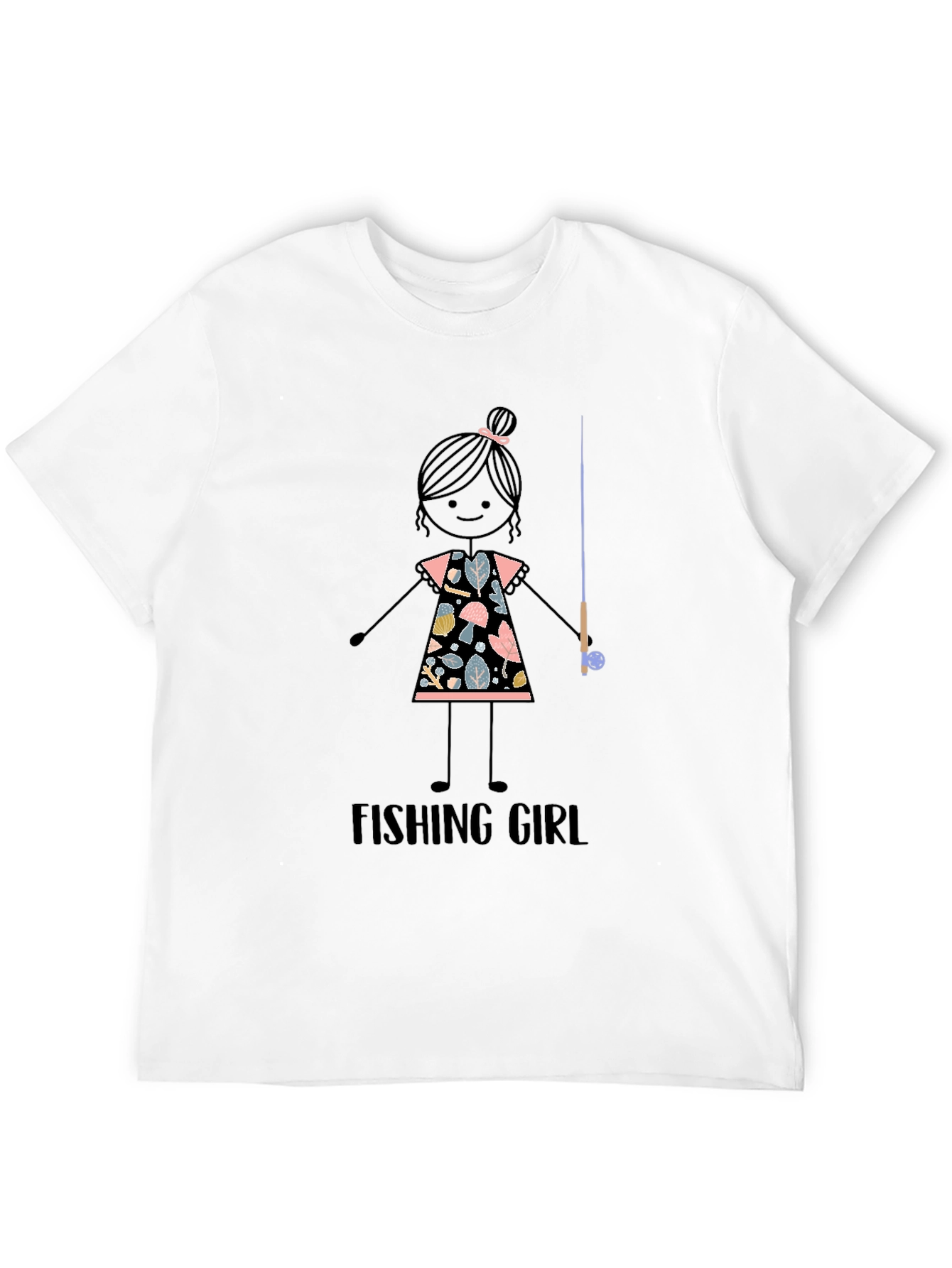 Fishing Girl Graphic Tee - Stylish Angler T-Shirt