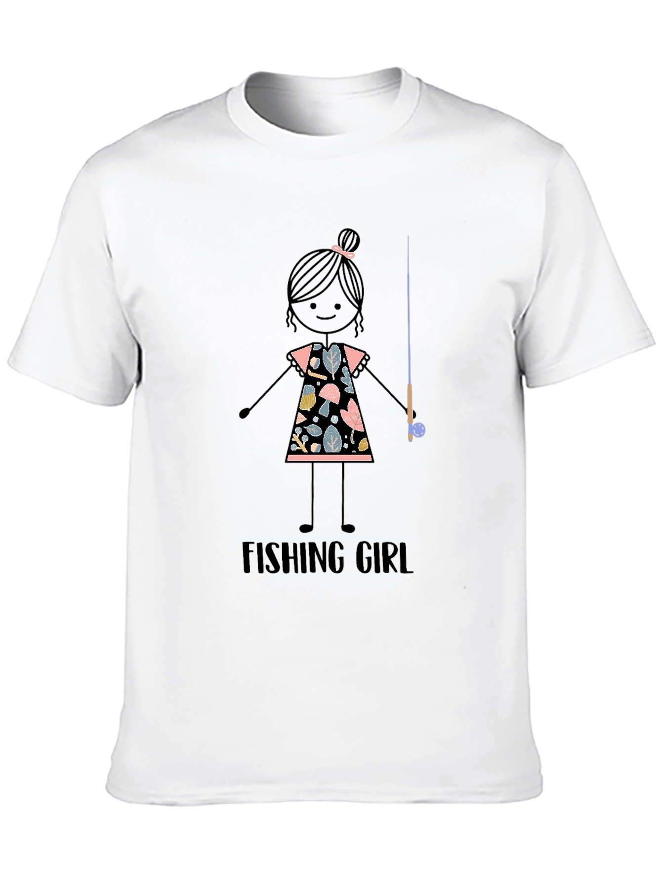 Fishing Girl Graphic Tee - Stylish Angler T-Shirt