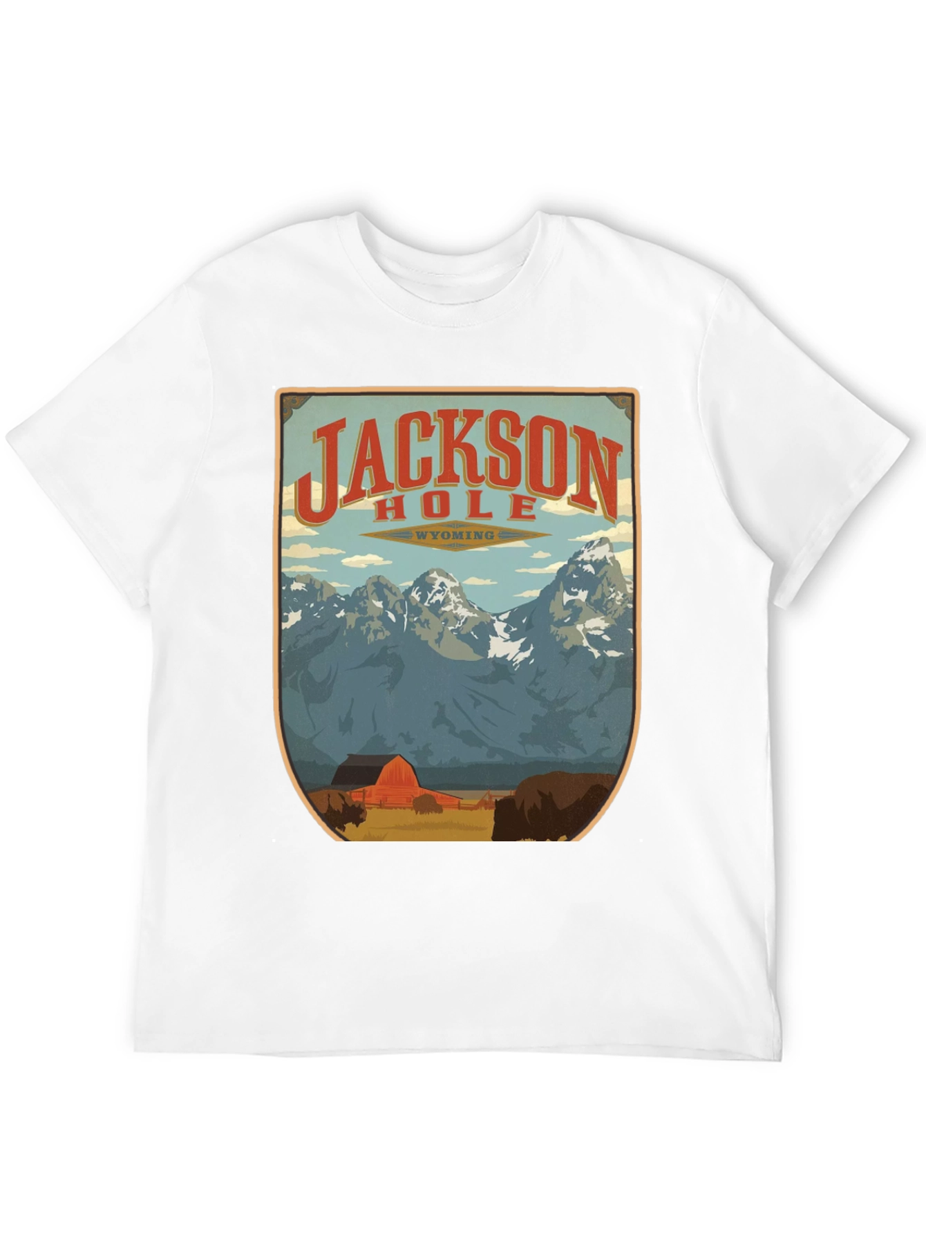 Jackson Hole Wyoming Graphic Tee - Retro Style