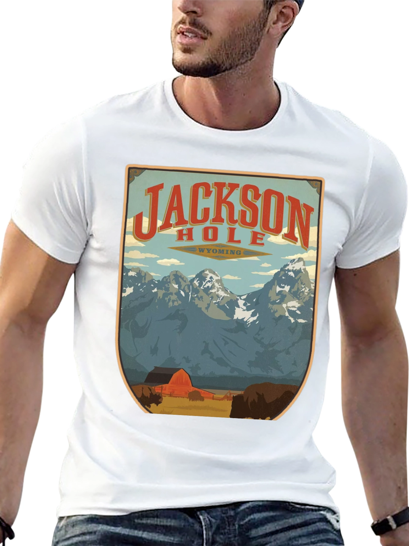 Jackson Hole Wyoming Graphic Tee - Retro Style