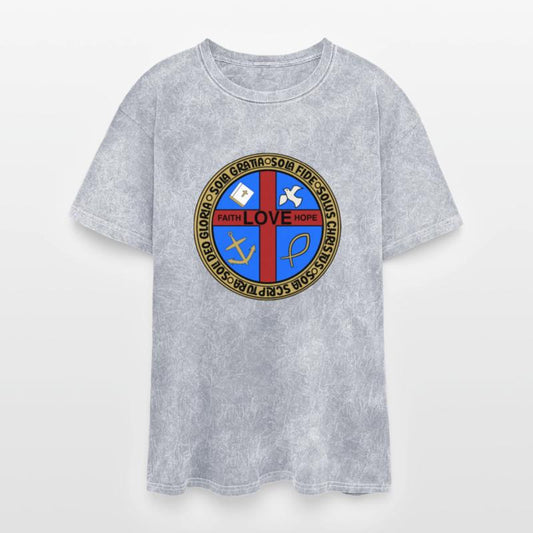 5 solas circle with christian symbols