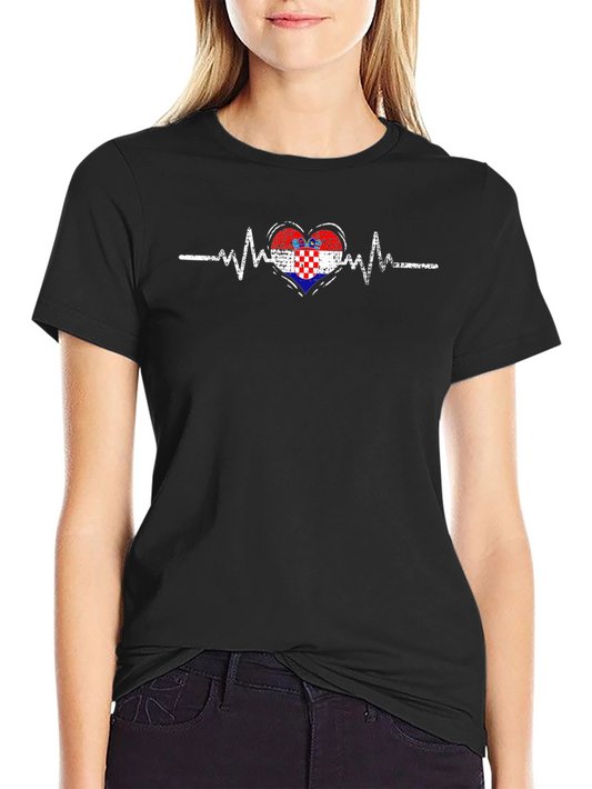 Croatia Heartbeat Flag T-Shirt