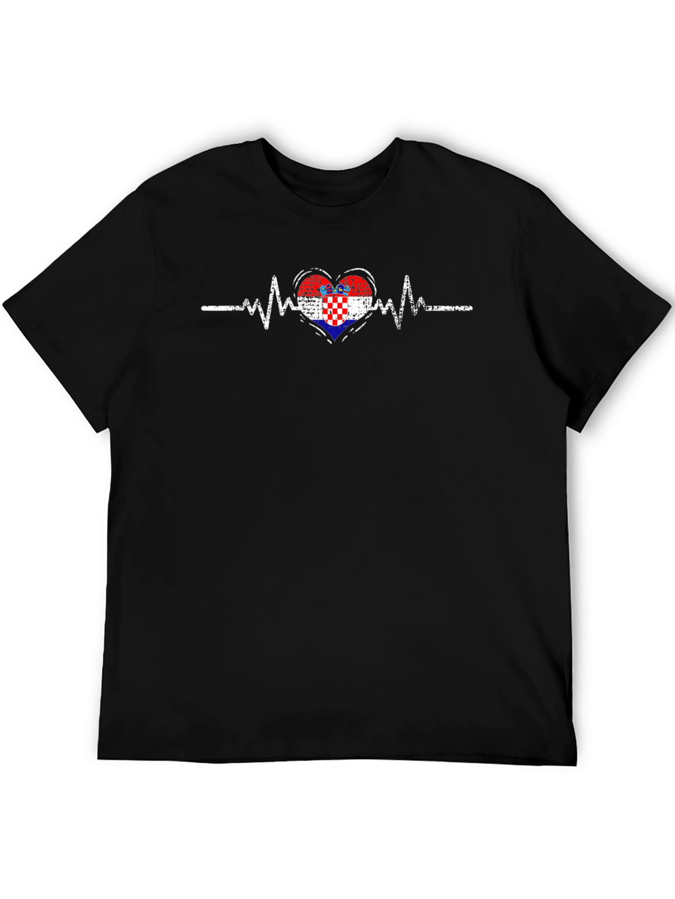 Croatia Heartbeat Flag T-Shirt