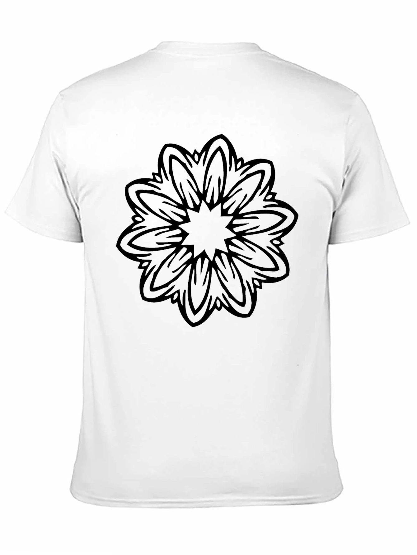 Black Mandala Graphic Tee - Mens Casual Fashion
