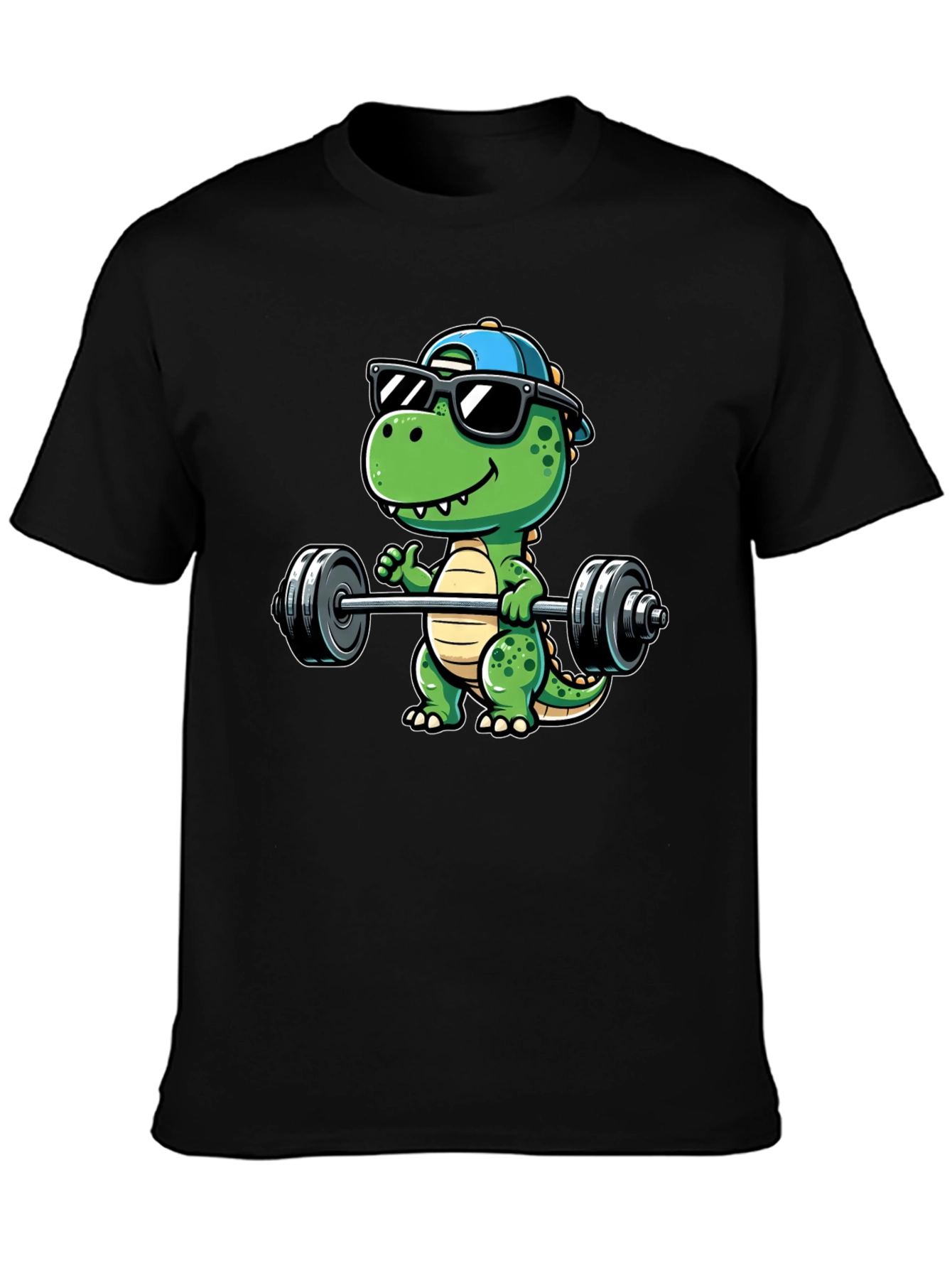 Dino Lifting T-Shirt - Gym Ready Dinosaur