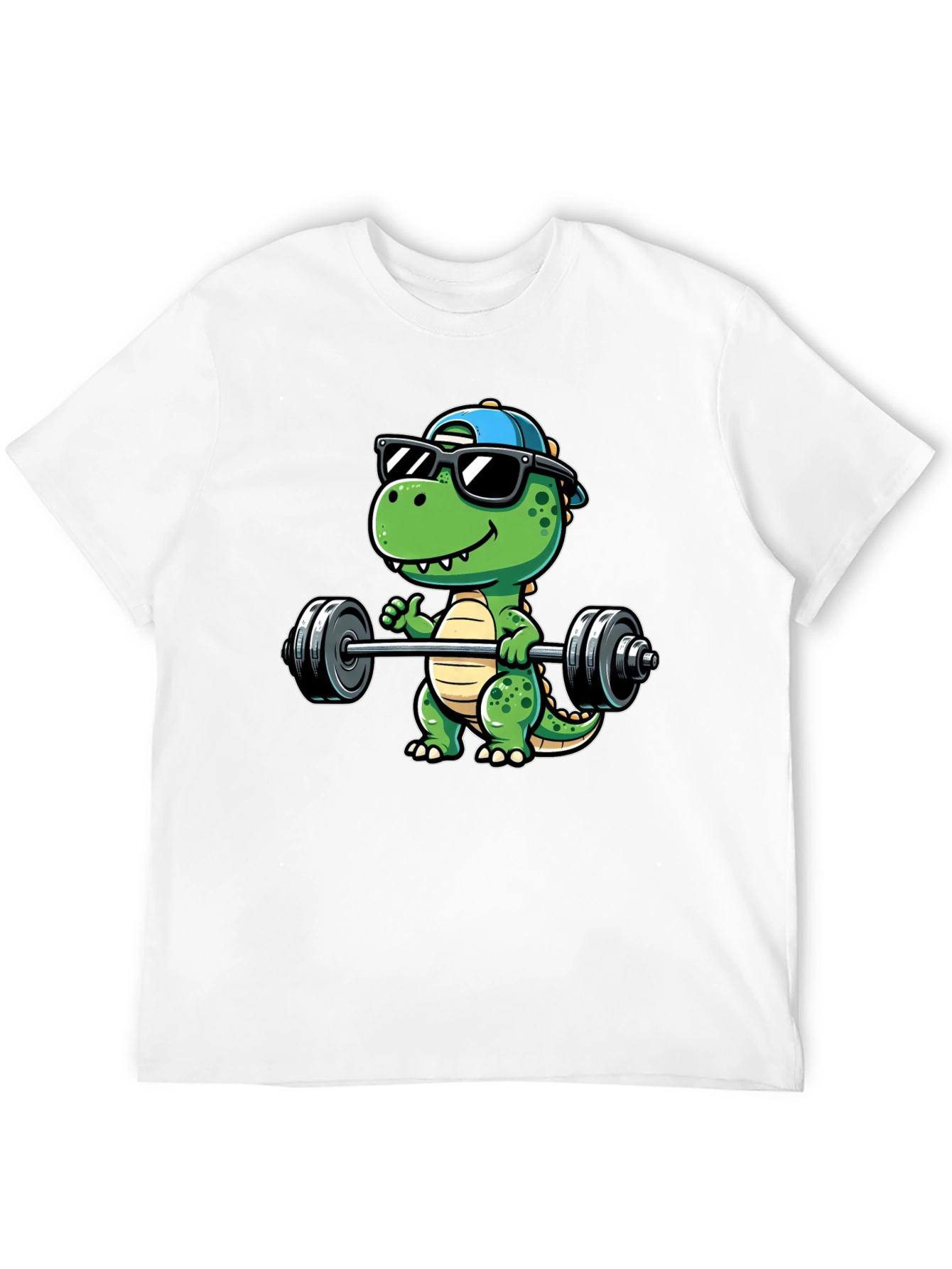 Dino Lifting T-Shirt - Gym Ready Dinosaur