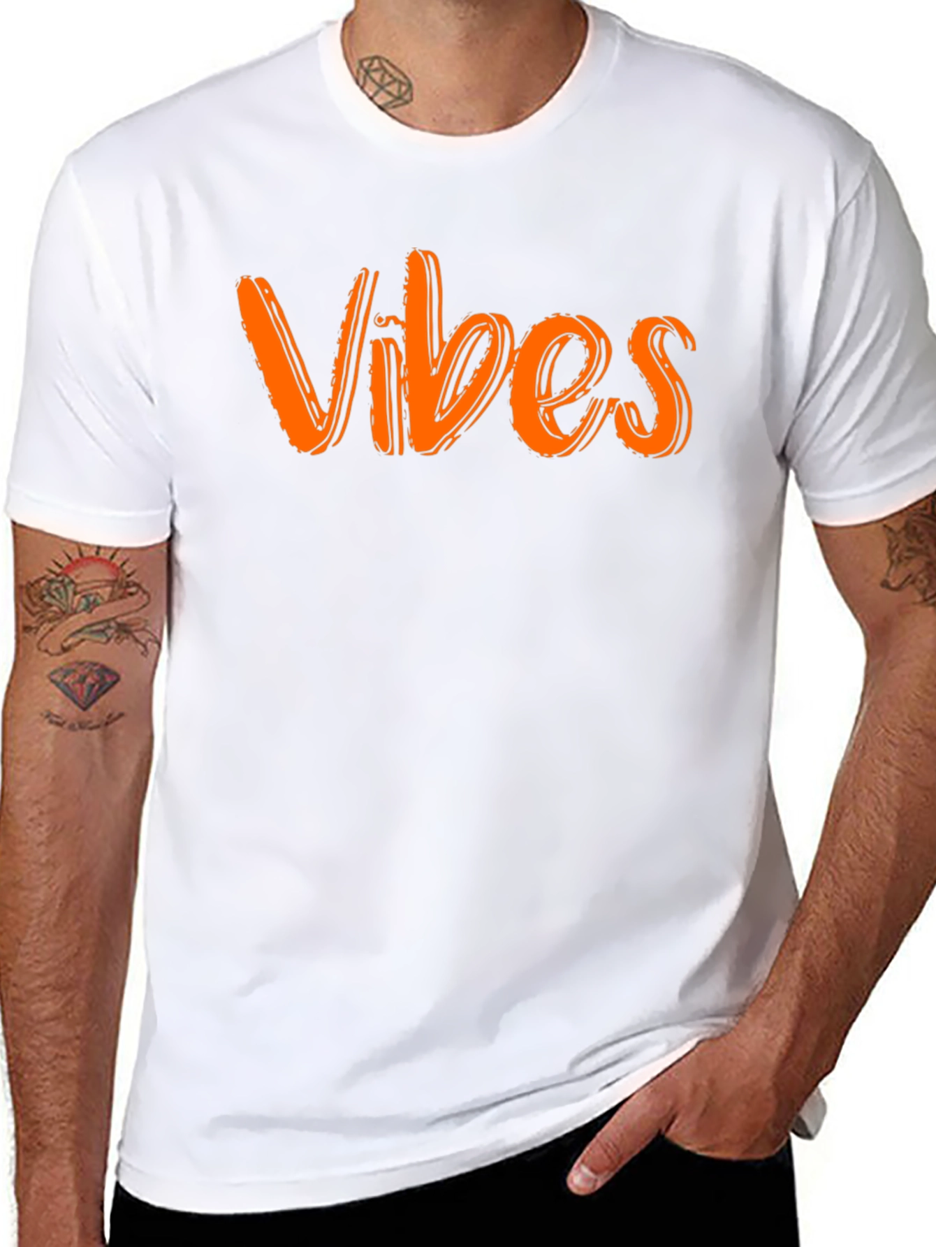 Vibes Graphic T-Shirt - Cool & Casual Black Tee