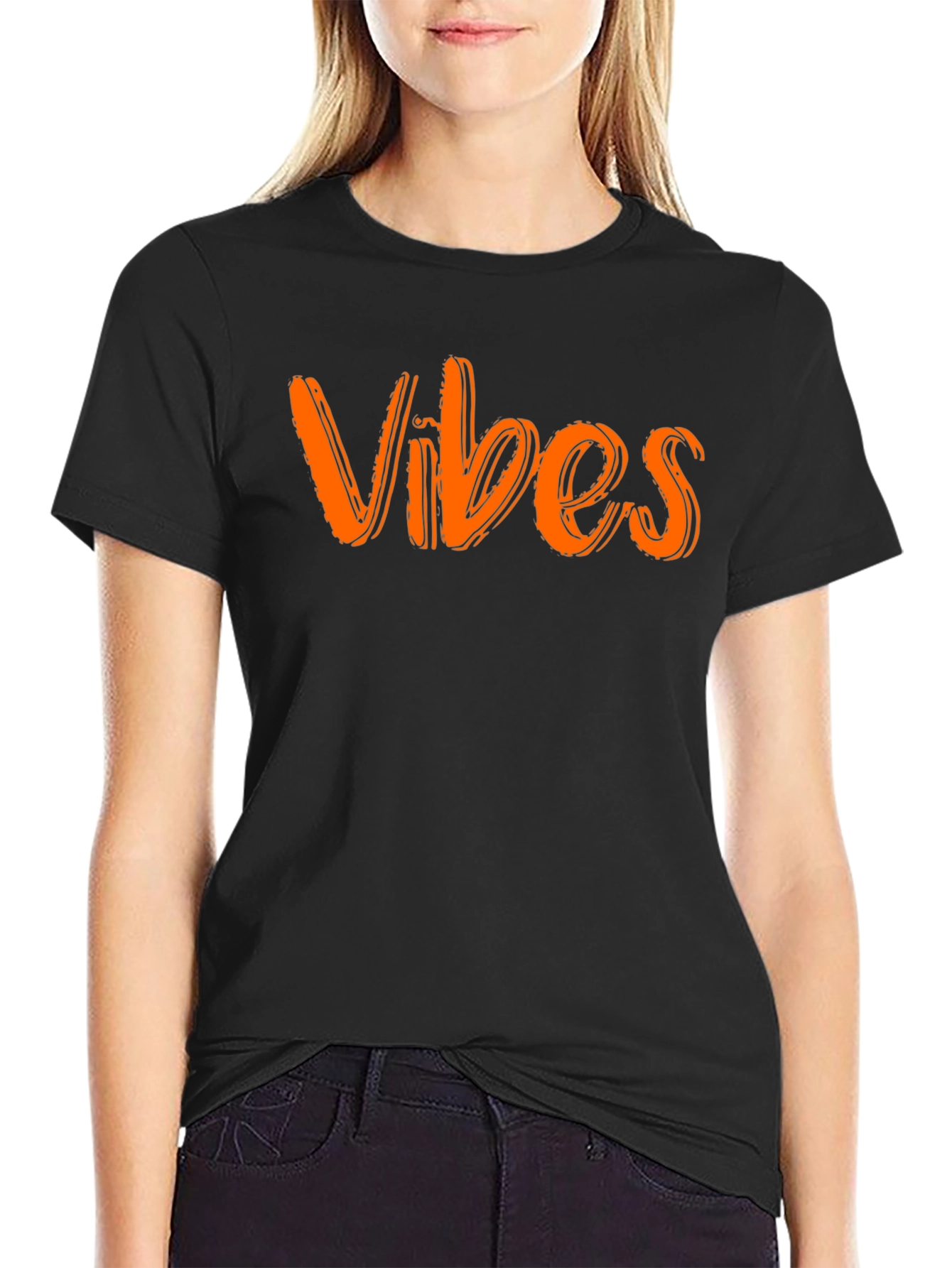 Vibes Graphic T-Shirt - Cool & Casual Black Tee